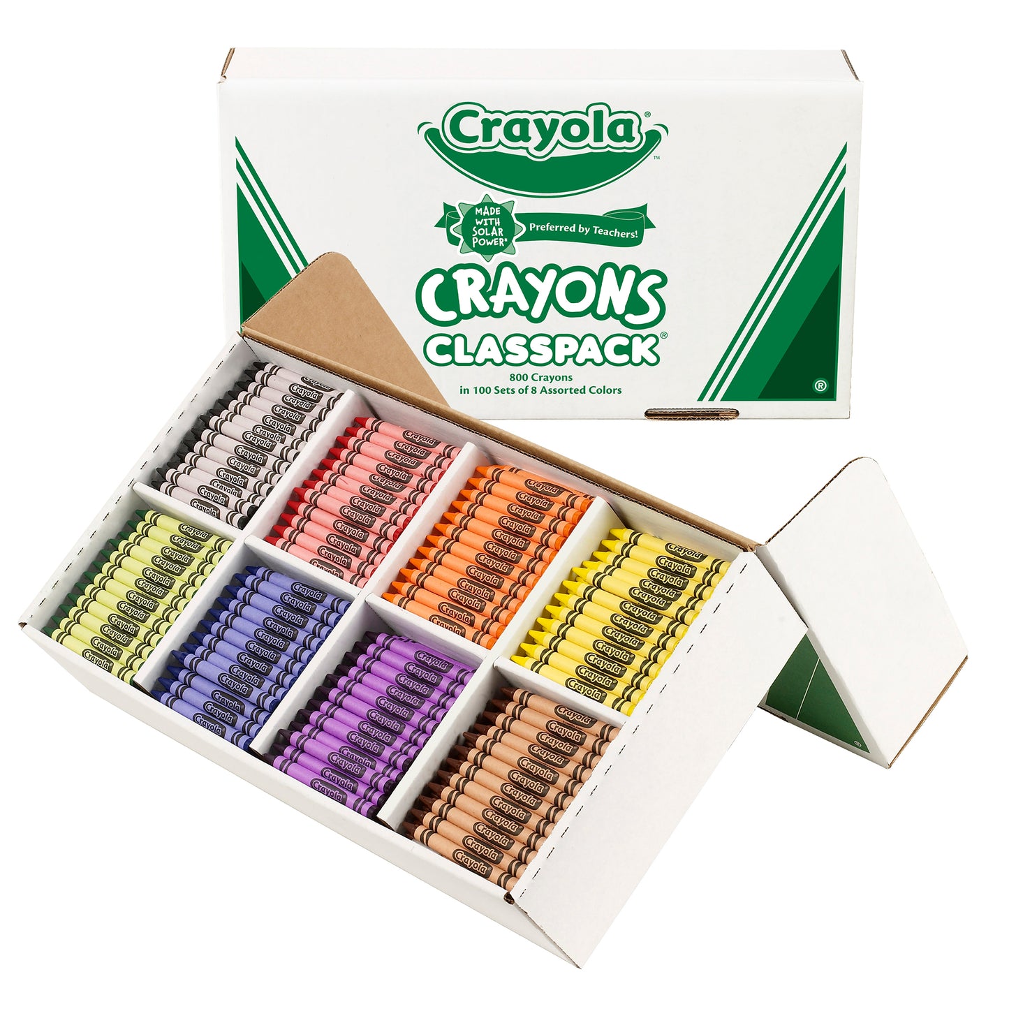 Crayon Classpack®, Regular Size, 8 Colors, Pack of 800