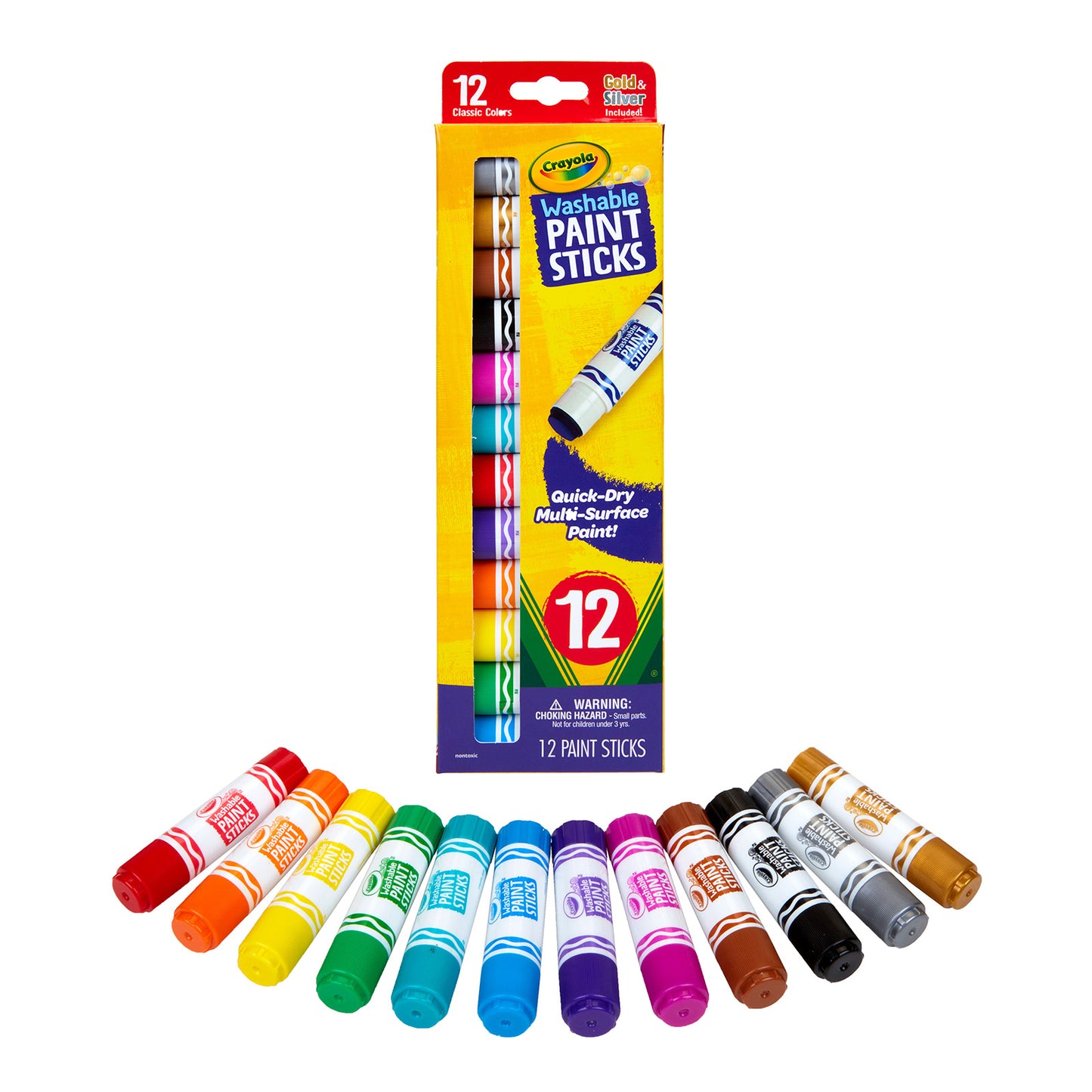 12ct Washable Paint Sticks