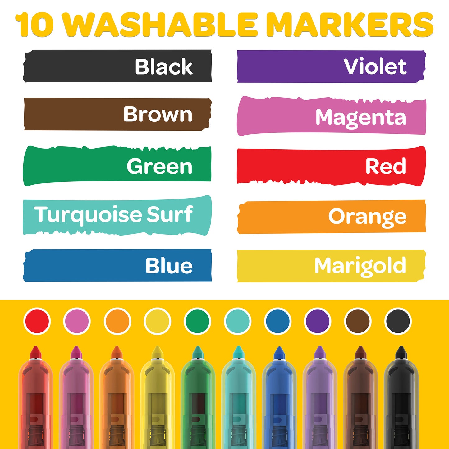 Crayola 10 Ct Washable CLICKS Retractable Markers™