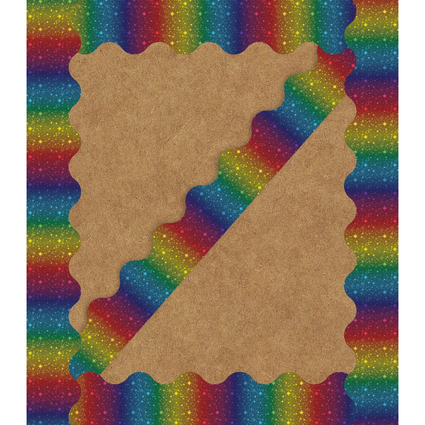 Sparkle + Shine Rainbow Foil Scalloped Border, 39 Feet