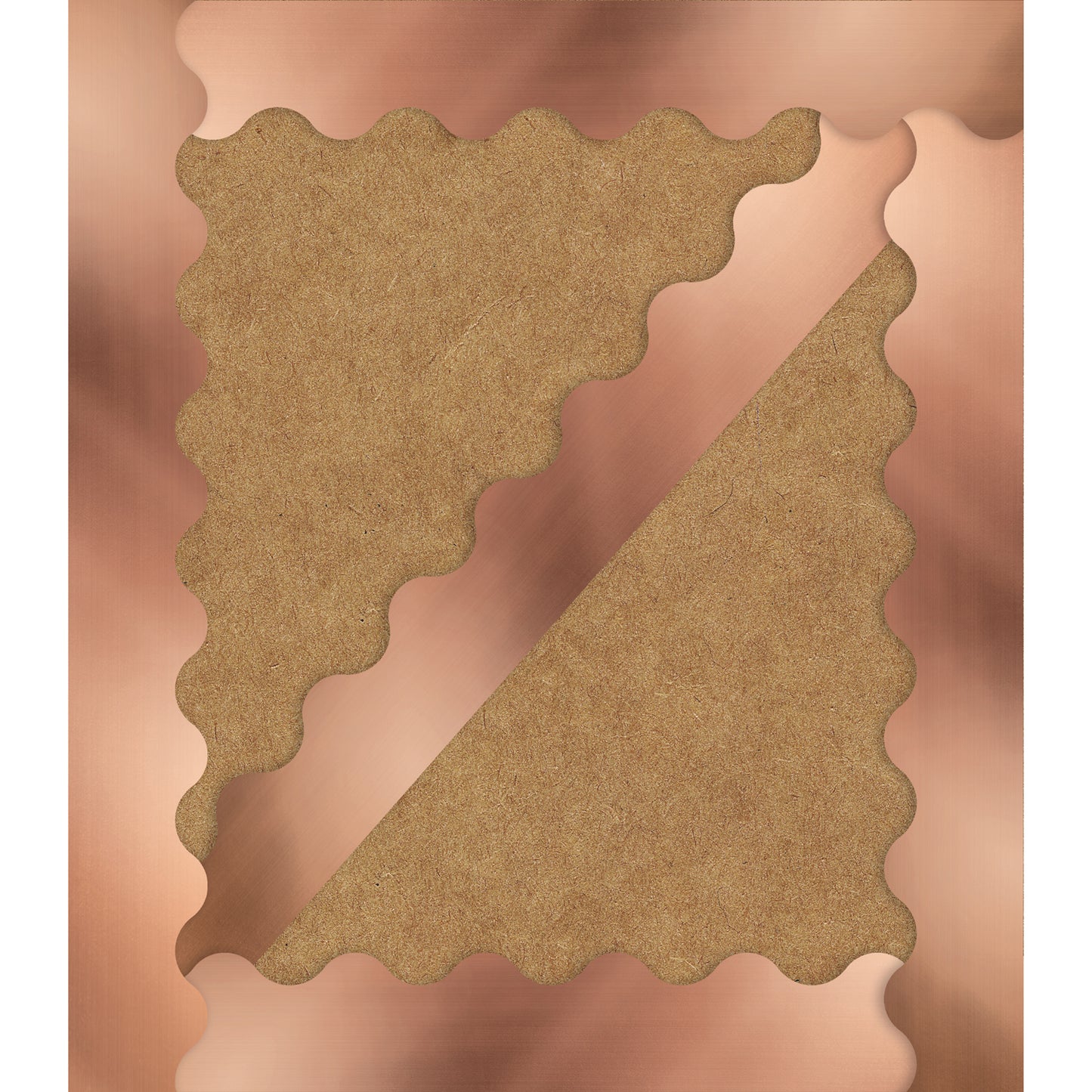 Sparkle + Shine Rose Gold Foil Scalloped Border, 39 Feet