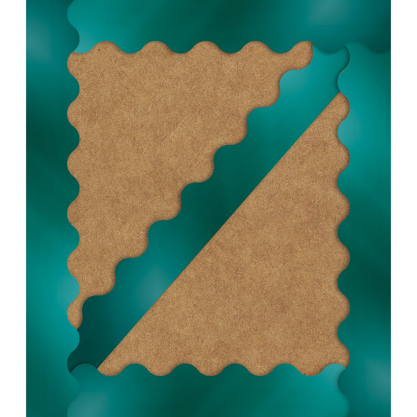 Sparkle + Shine Teal Foil Scalloped Border, 39 Feet