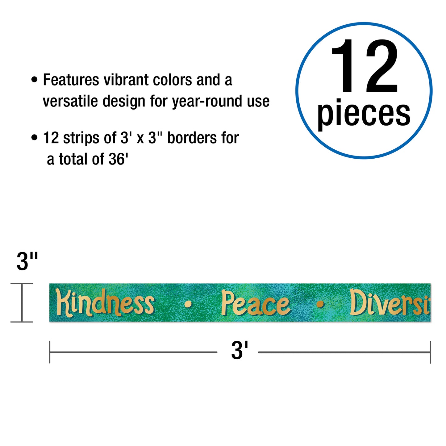 One World Straight Border, 36 Feet