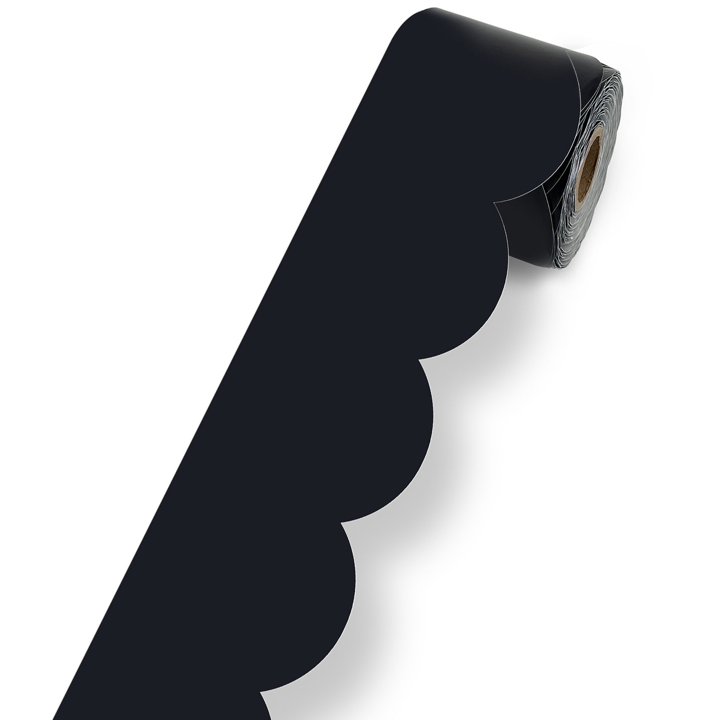 Black Rolled Scalloped Border