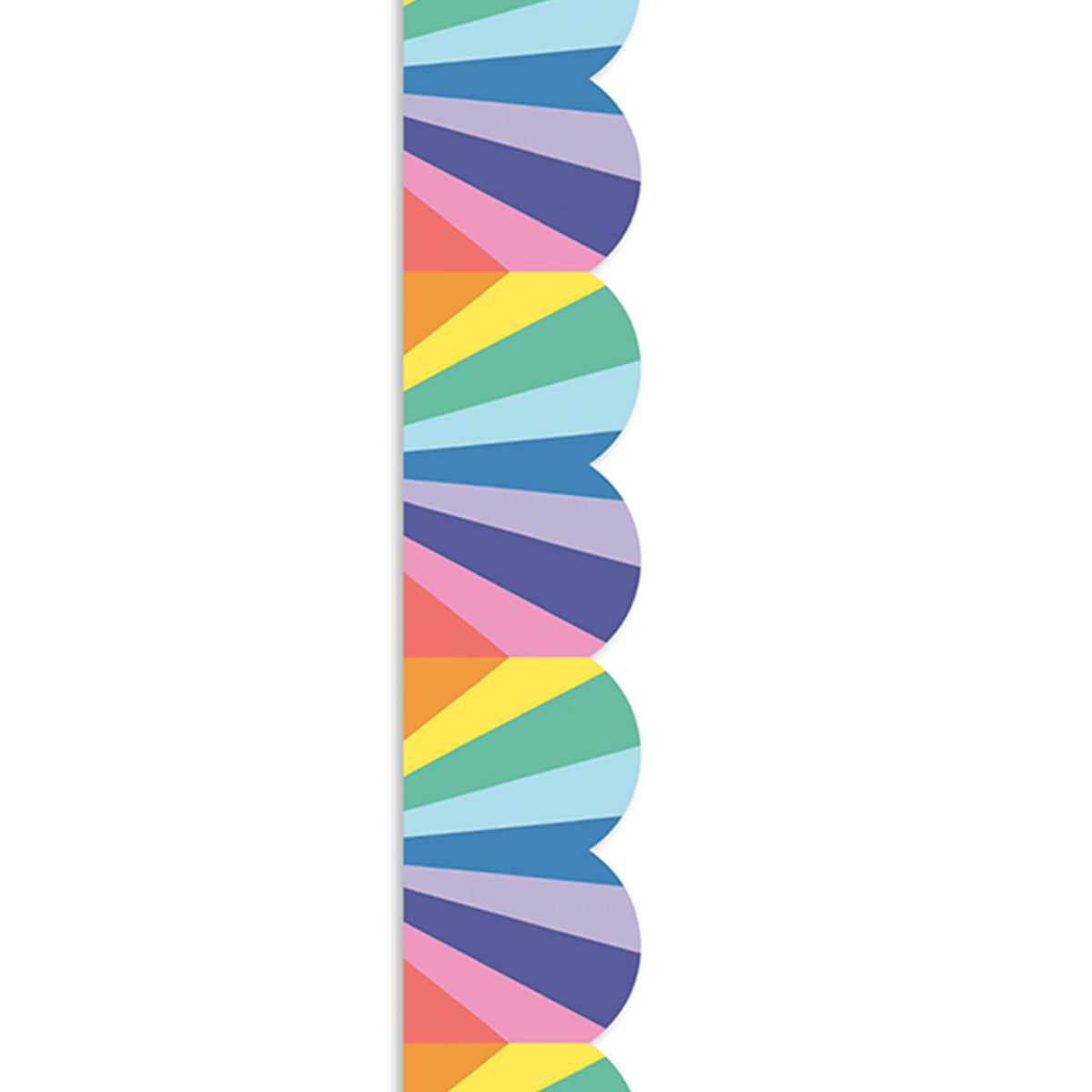 Rainbow Burst Scalloped Border We Stick Together