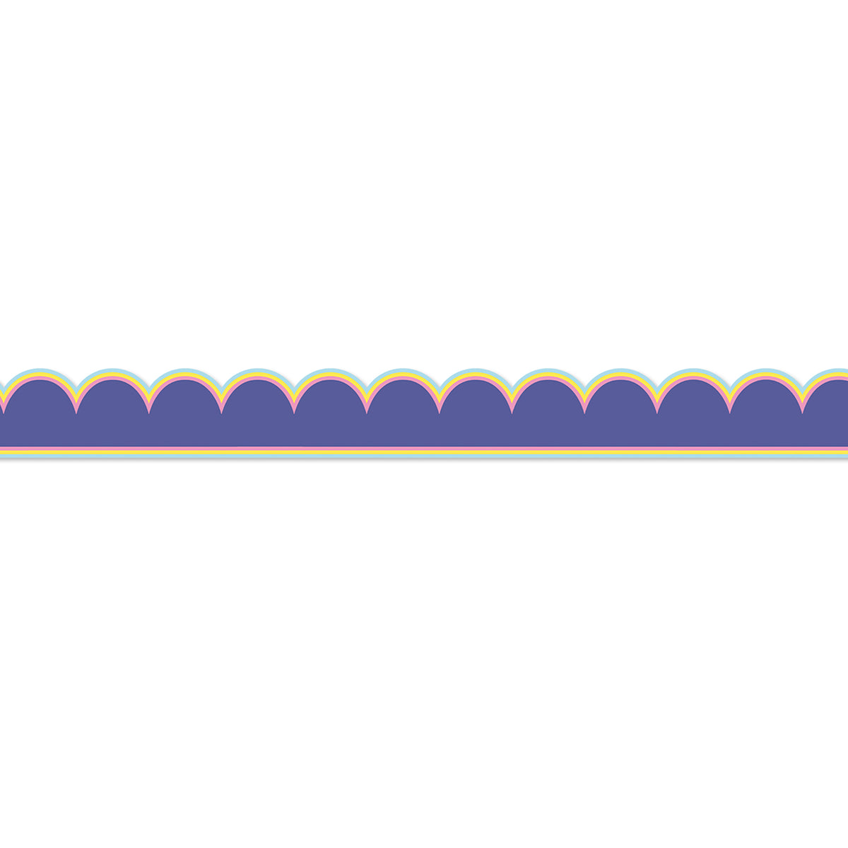 Pop Of Purple Scalloped Border We Stick Together