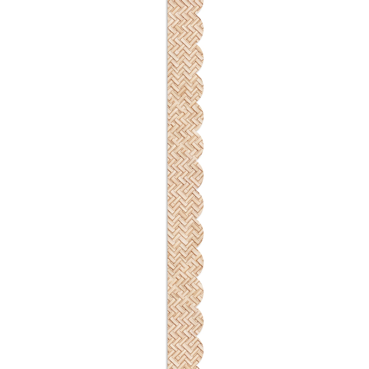 Woven Bamboo Scalloped Border True To You