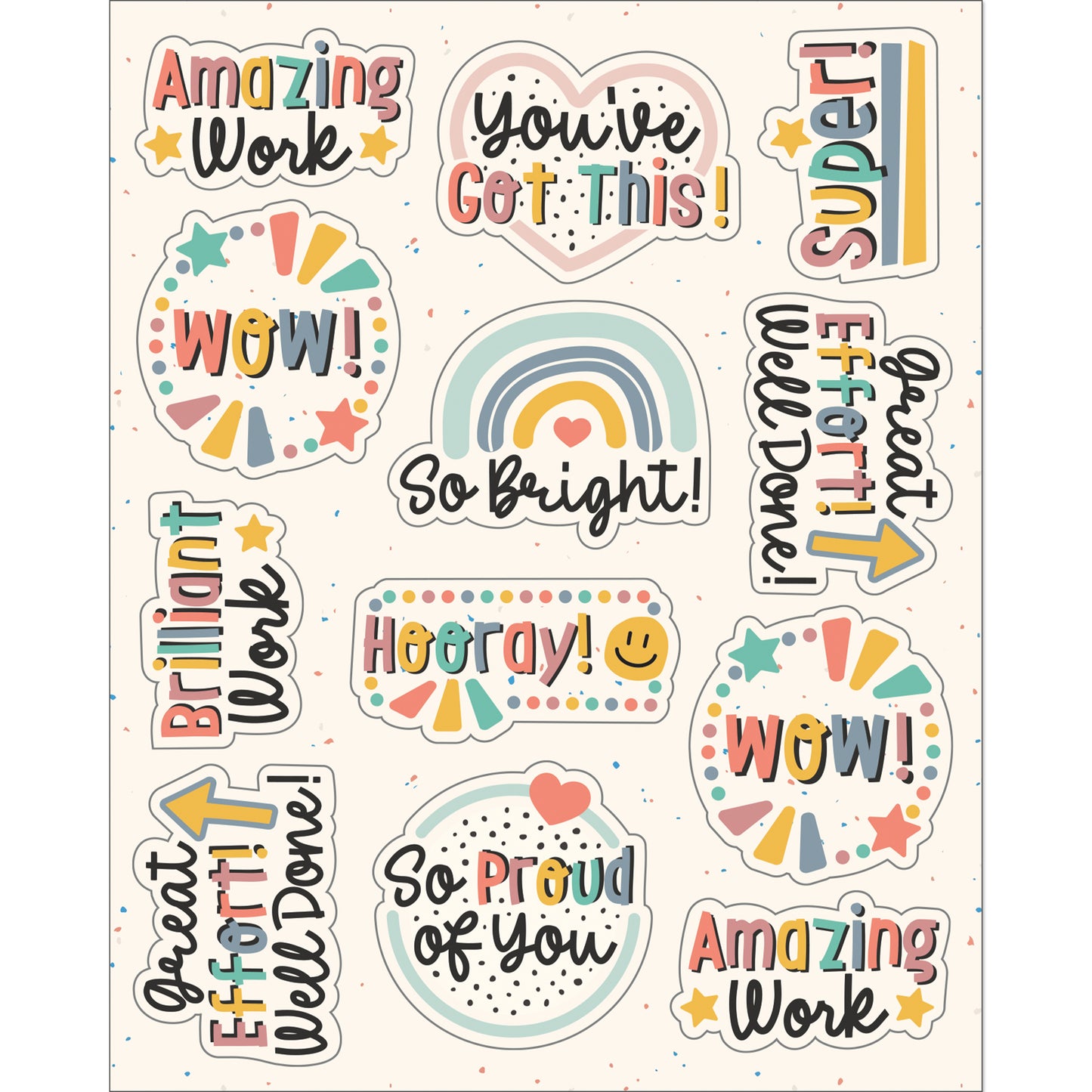 We Belong Motivators Shape Stickers, Pack of 72