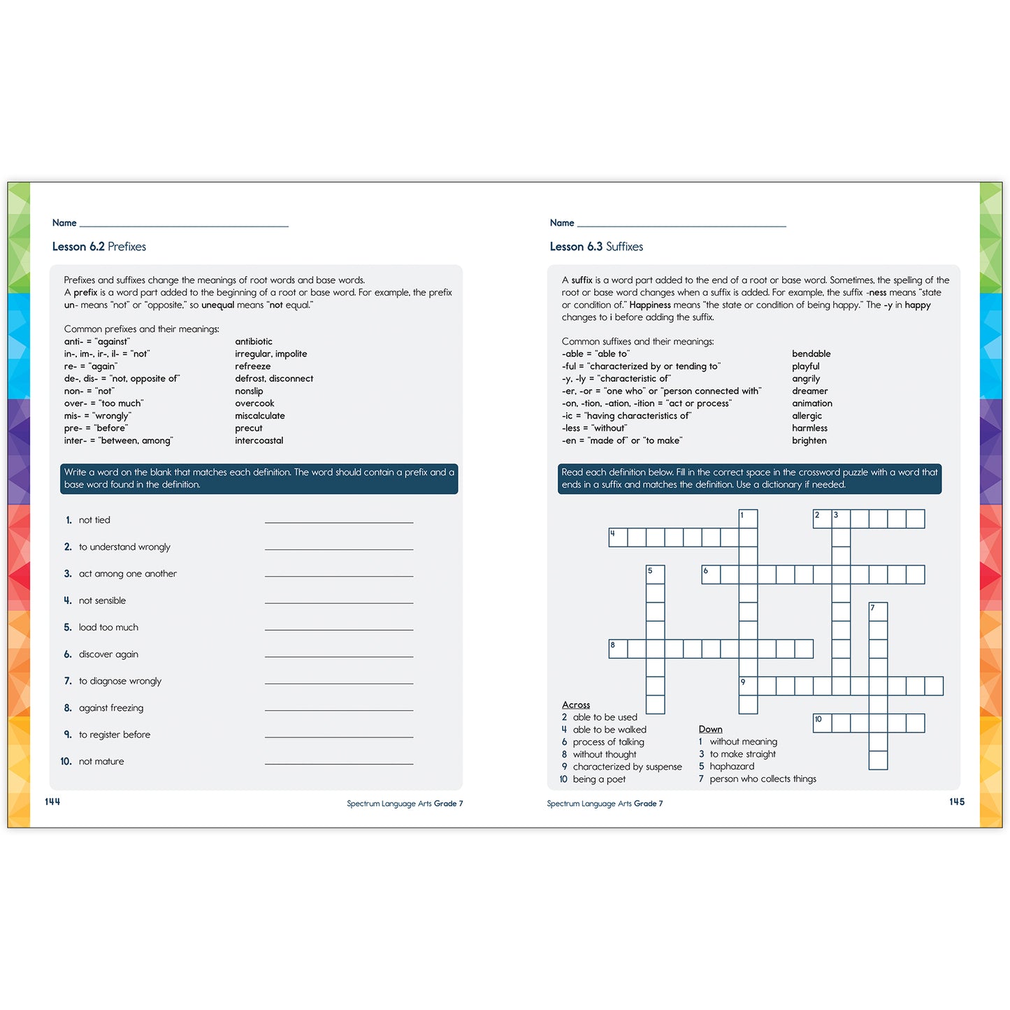 Spectrum Gr7 Language Arts Workbook