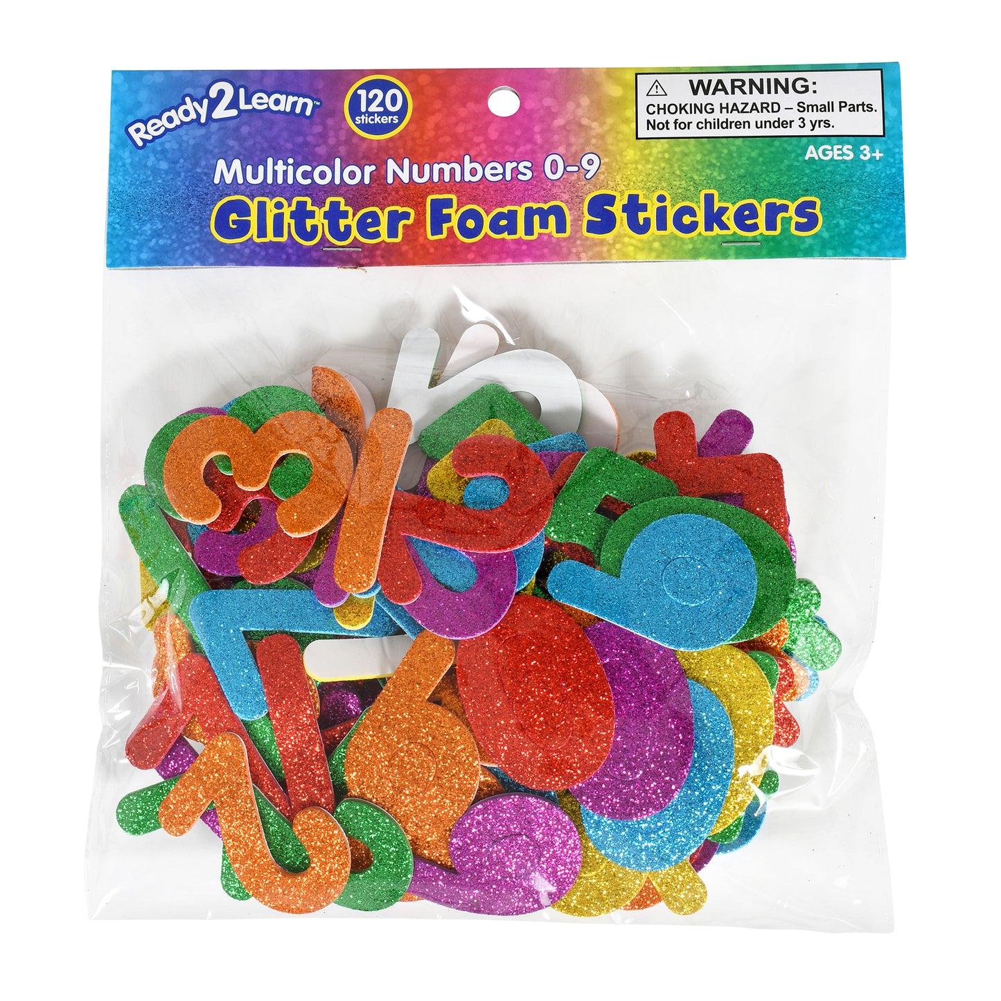 Glitter Foam Stickers Numbers Multi