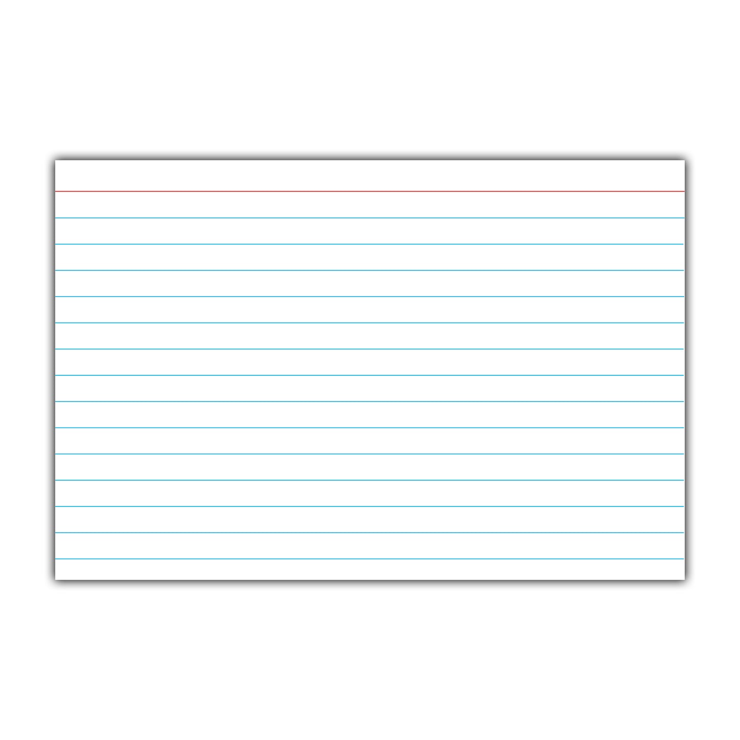 Index Cards, 4" x 6", White, Ruled, 50 Per Pack, 10 Packs