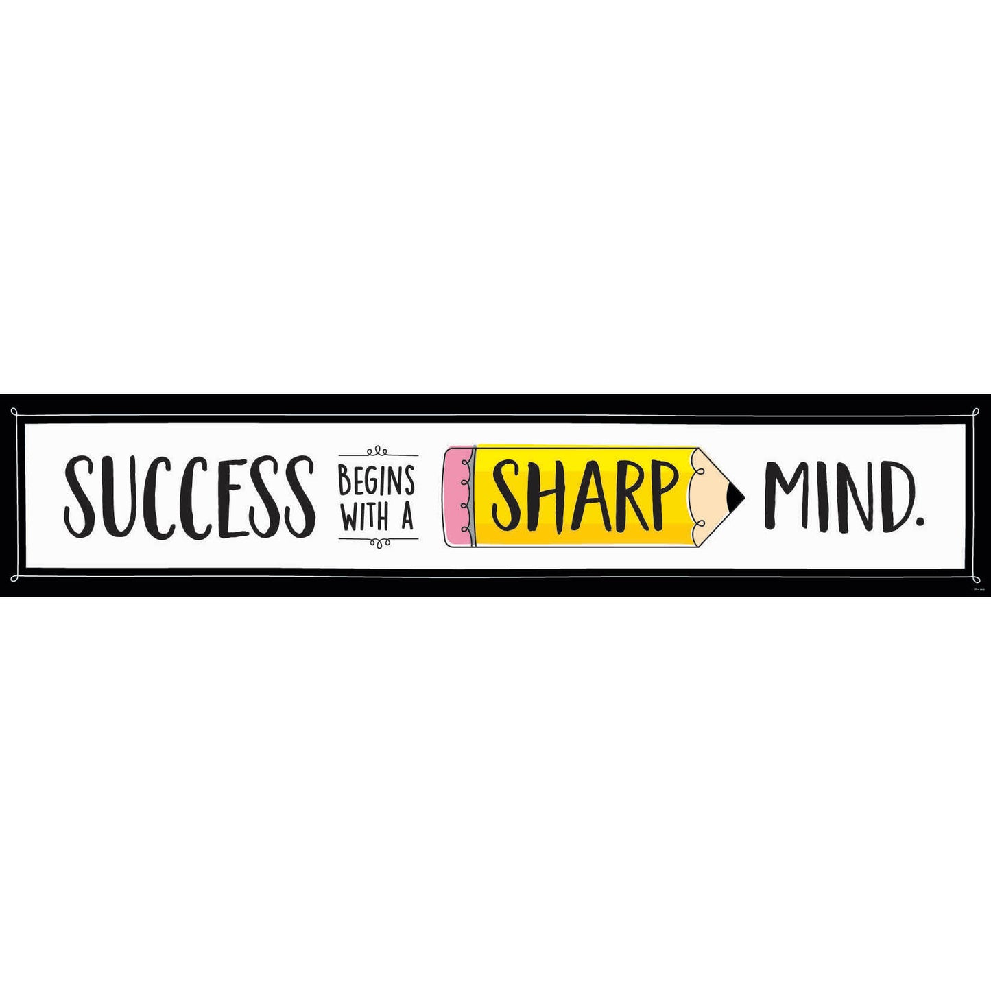 Doodle Pencil Double-Sided Banner, 39" x 8"