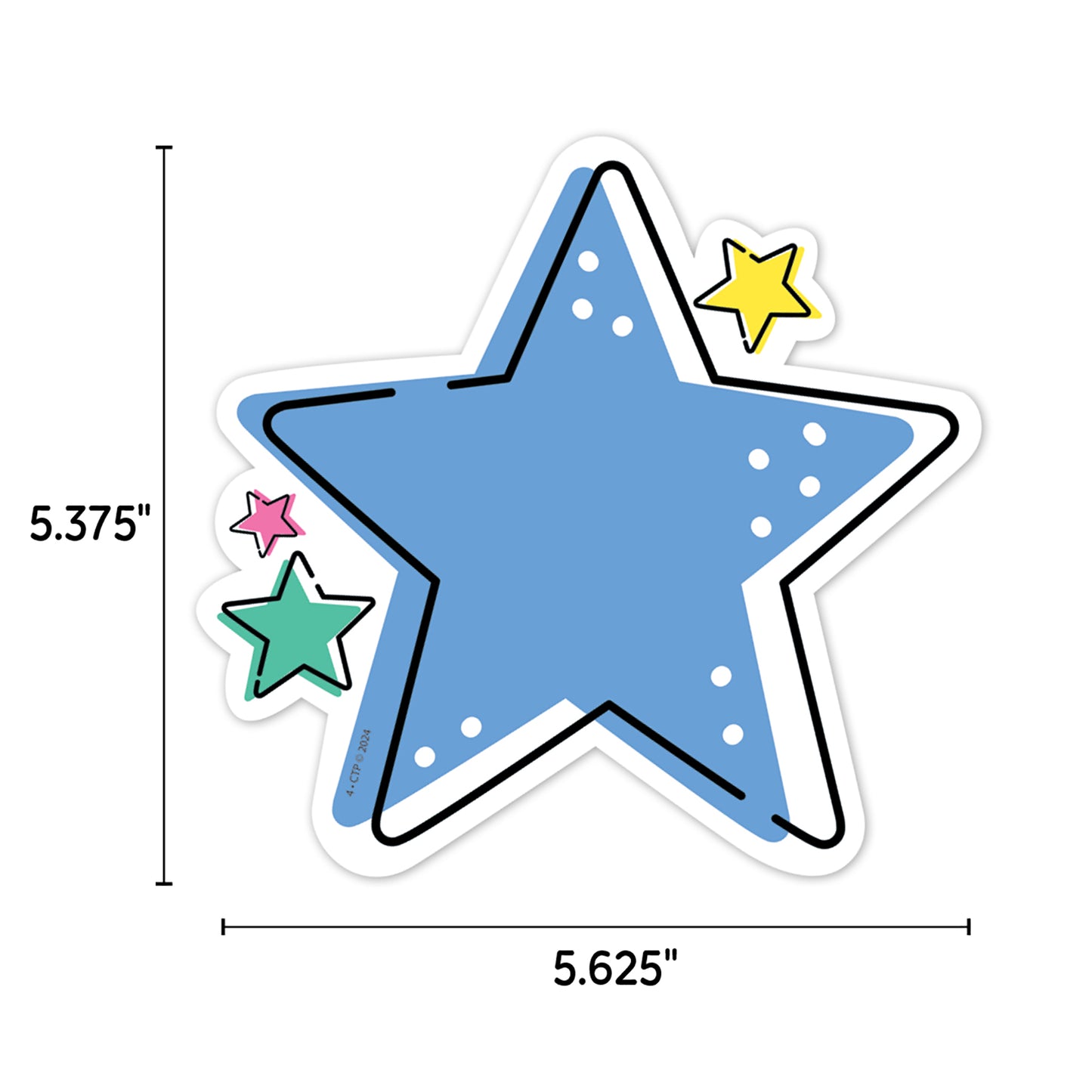 Stars Star Bright 6in Cut Outs