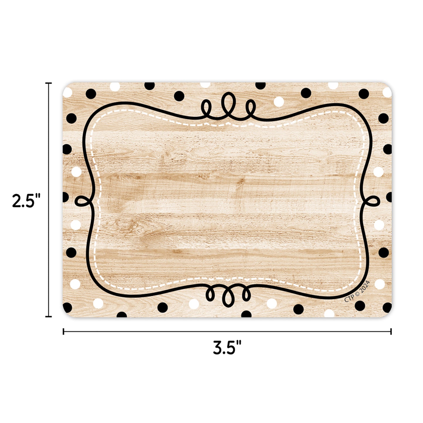 Loop De Dots On Wood Labels Core Decor