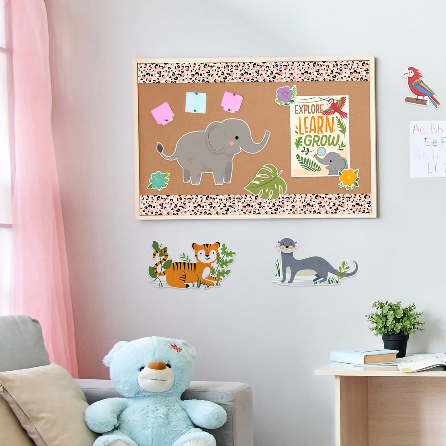 Blush Leopard Jungle Friends Border