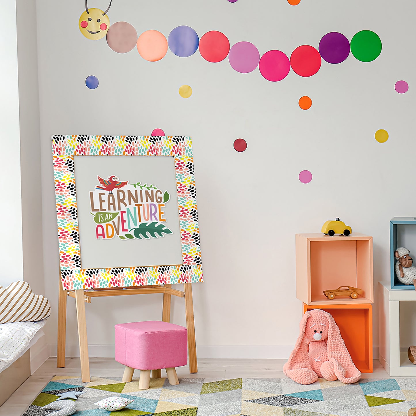 Messy Tracks Jungle Friends Border