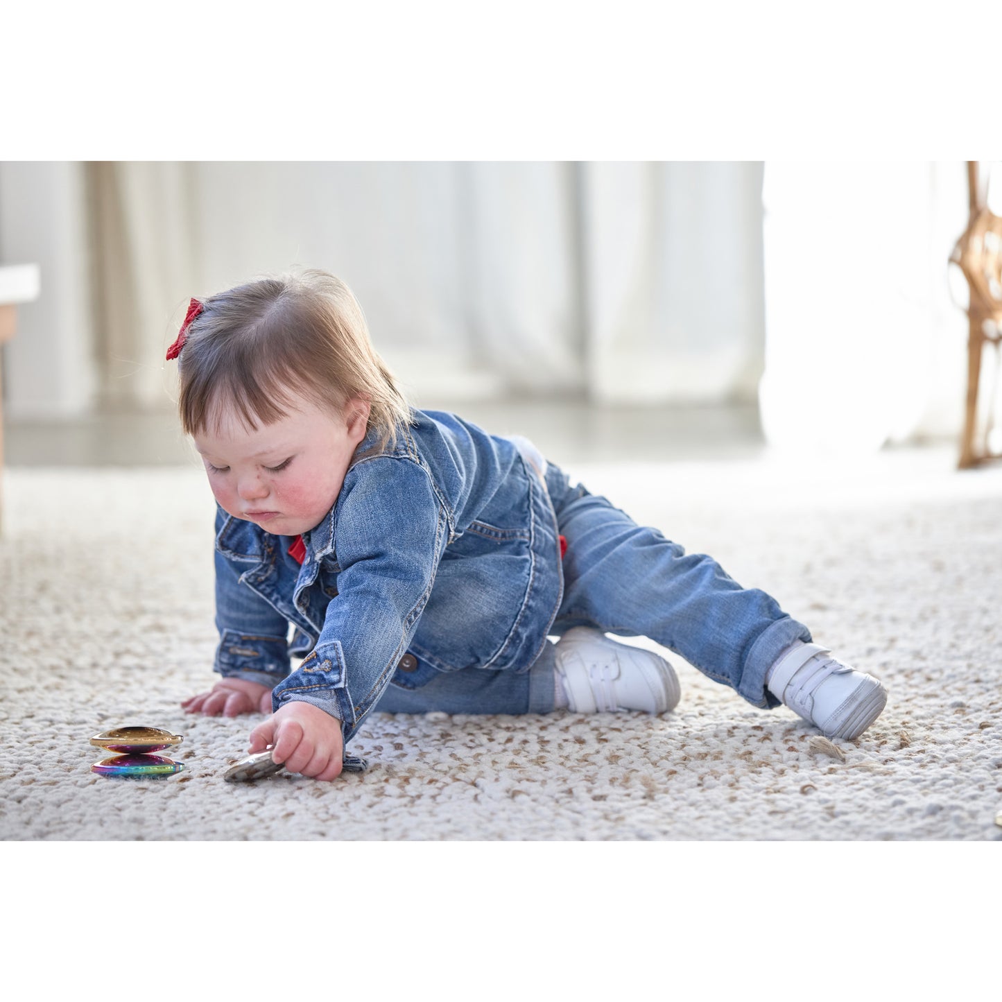 Sensory Reflective Sound Buttons - Set of 3 - Mirrored Discs for Babies and Toddlers - Sensory Stacking Toy