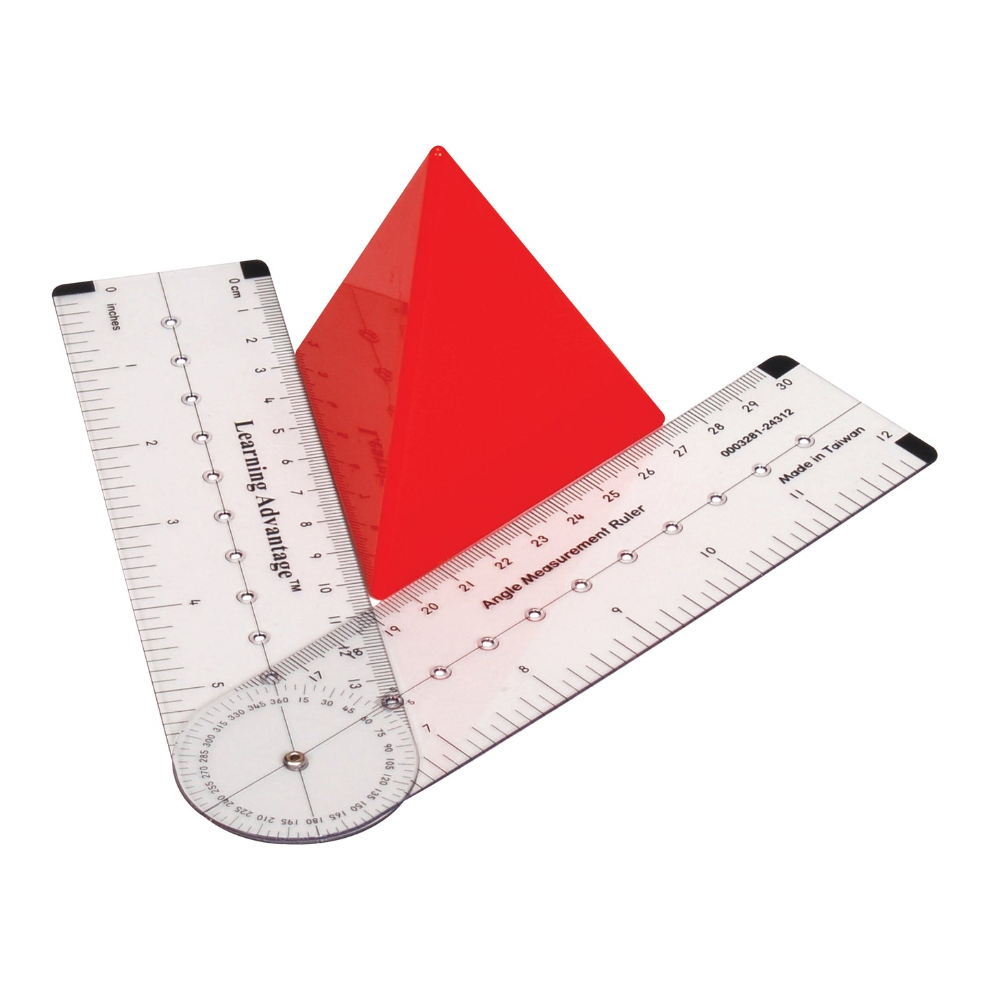 Angle Measurement Ruler - Measure Angles to 360 Degrees and Lines to 12"