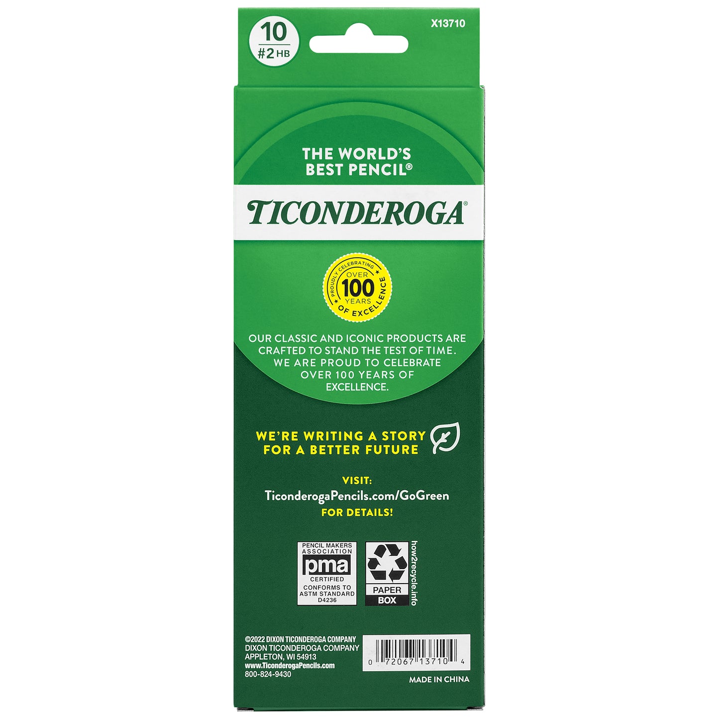 10ct No2 Pastel Pencils Ticonderoga 5 Assorted Colors