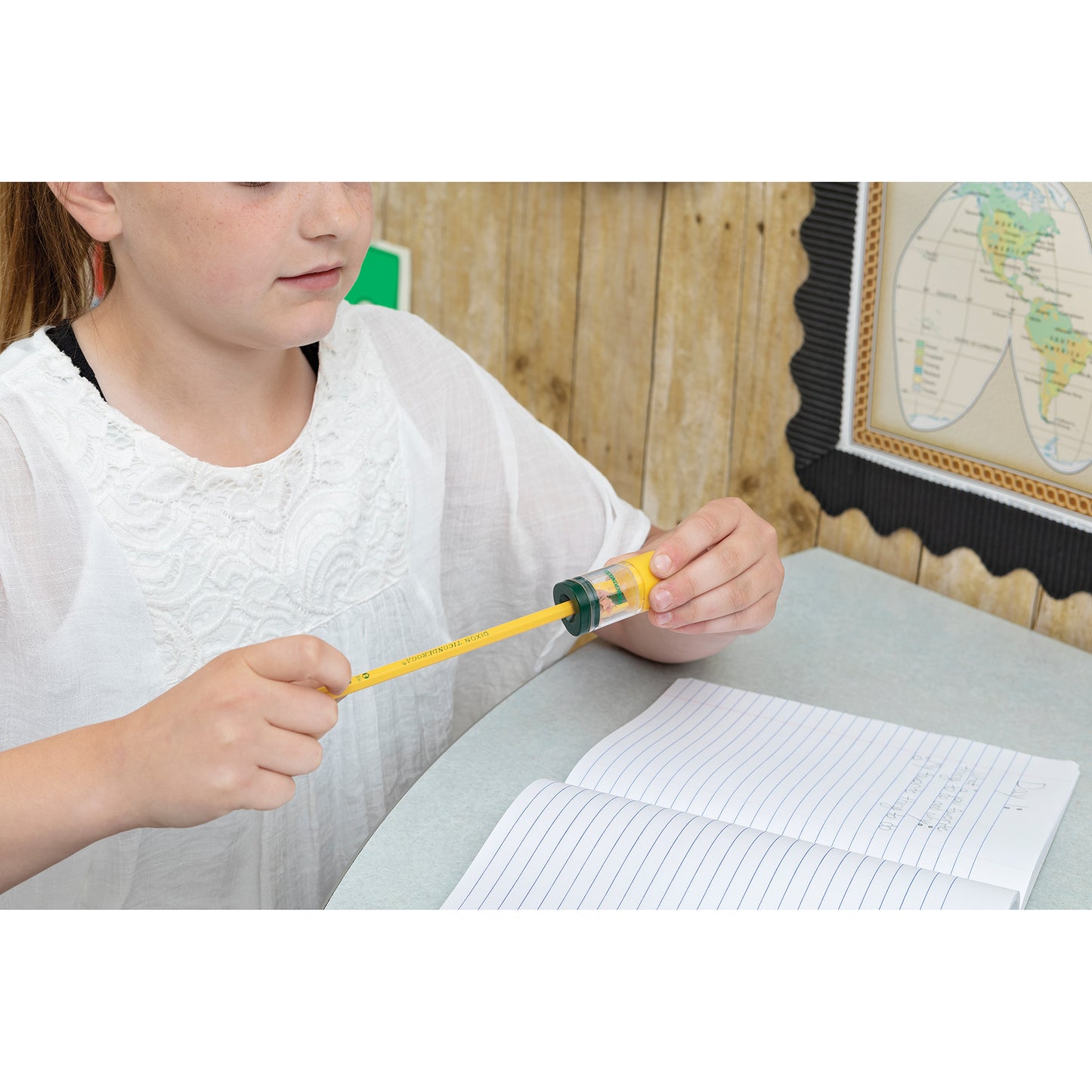 DUO Sharpener/Eraser, Green and Yellow, 1 Count