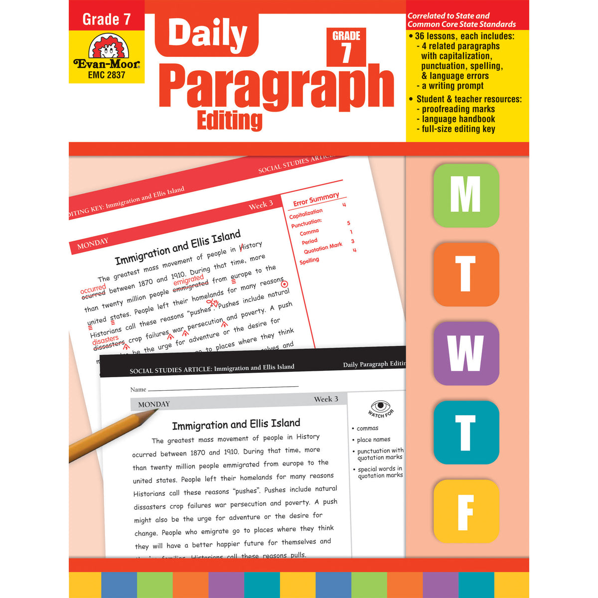 Daily Paragraph Editing Book, Grade 7