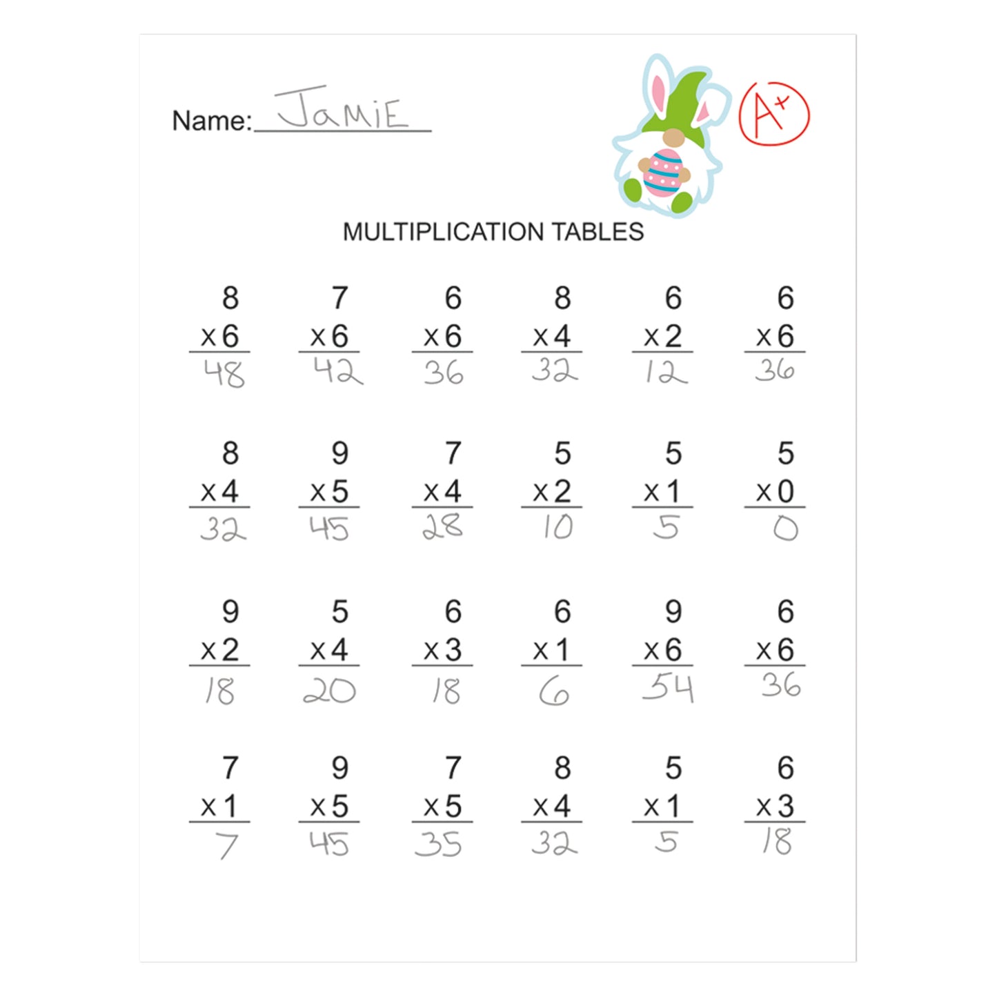 Easter Gnome Giant Stickers, Pack of 36