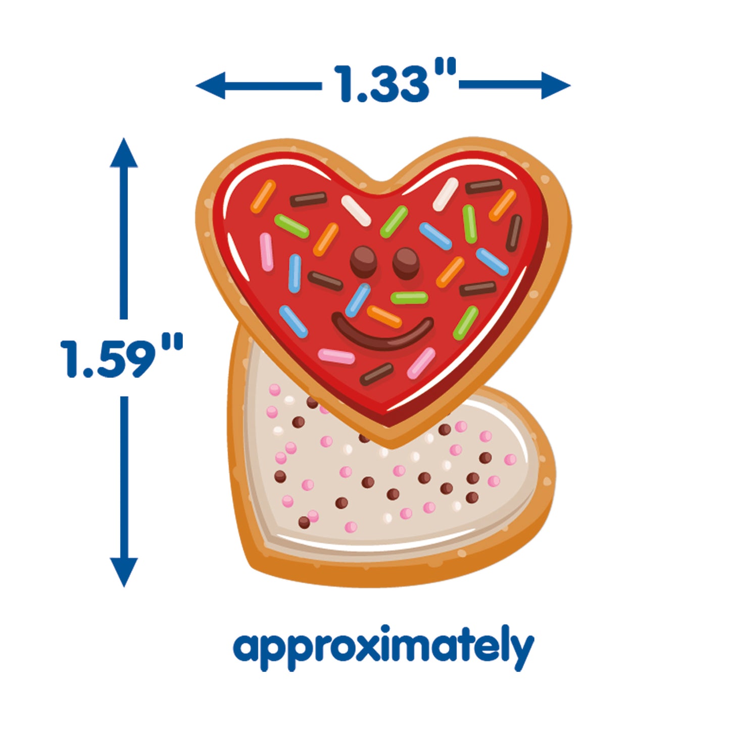 LOVE Valentine's Day Giant Stickers, Pack of 36