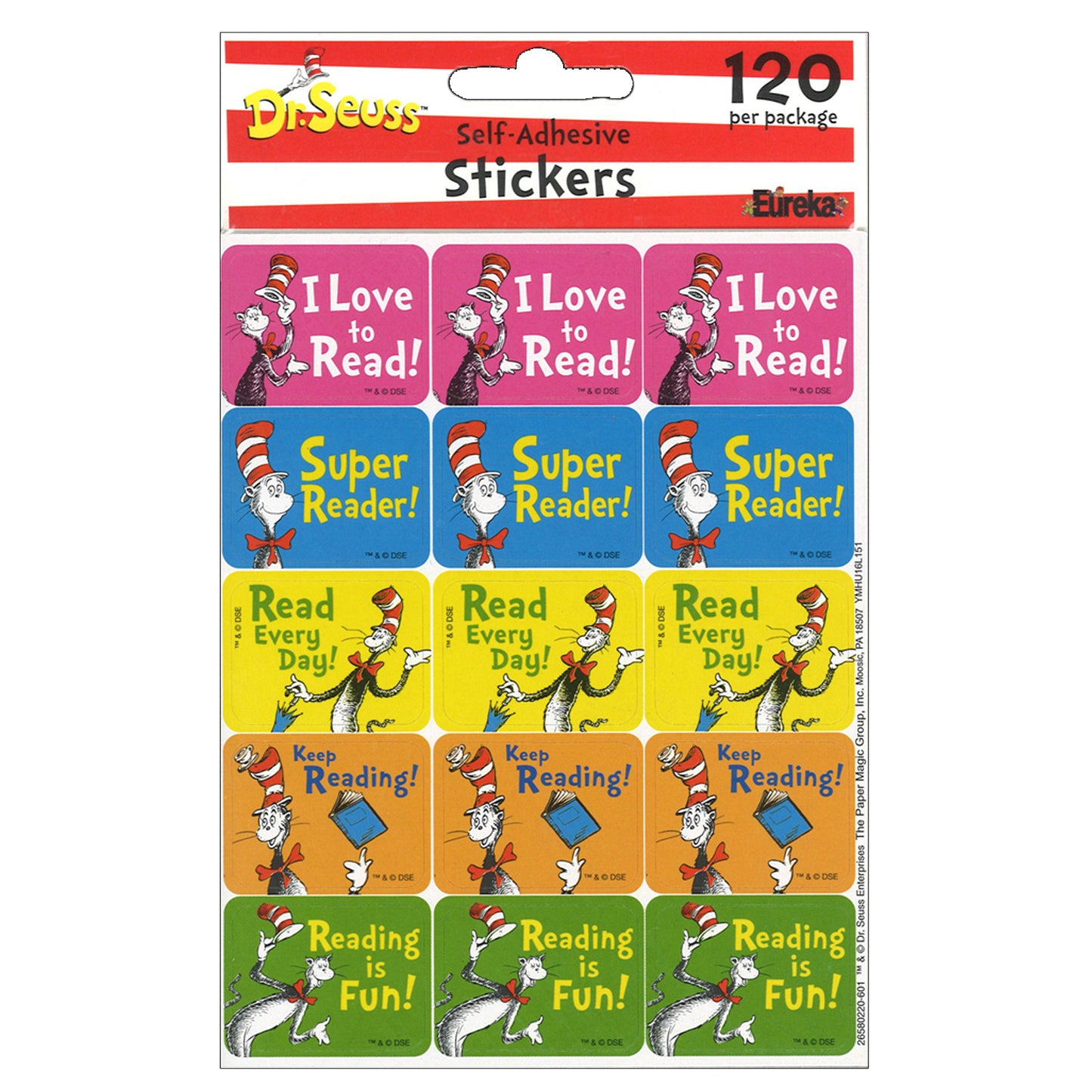 Cat in the Hat™ Reading Success Stickers, Pack of 120