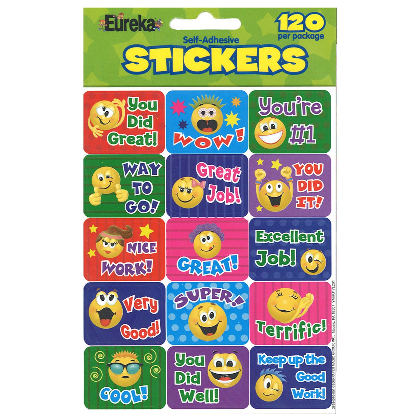 Emoticons Success Stickers, Pack of 120