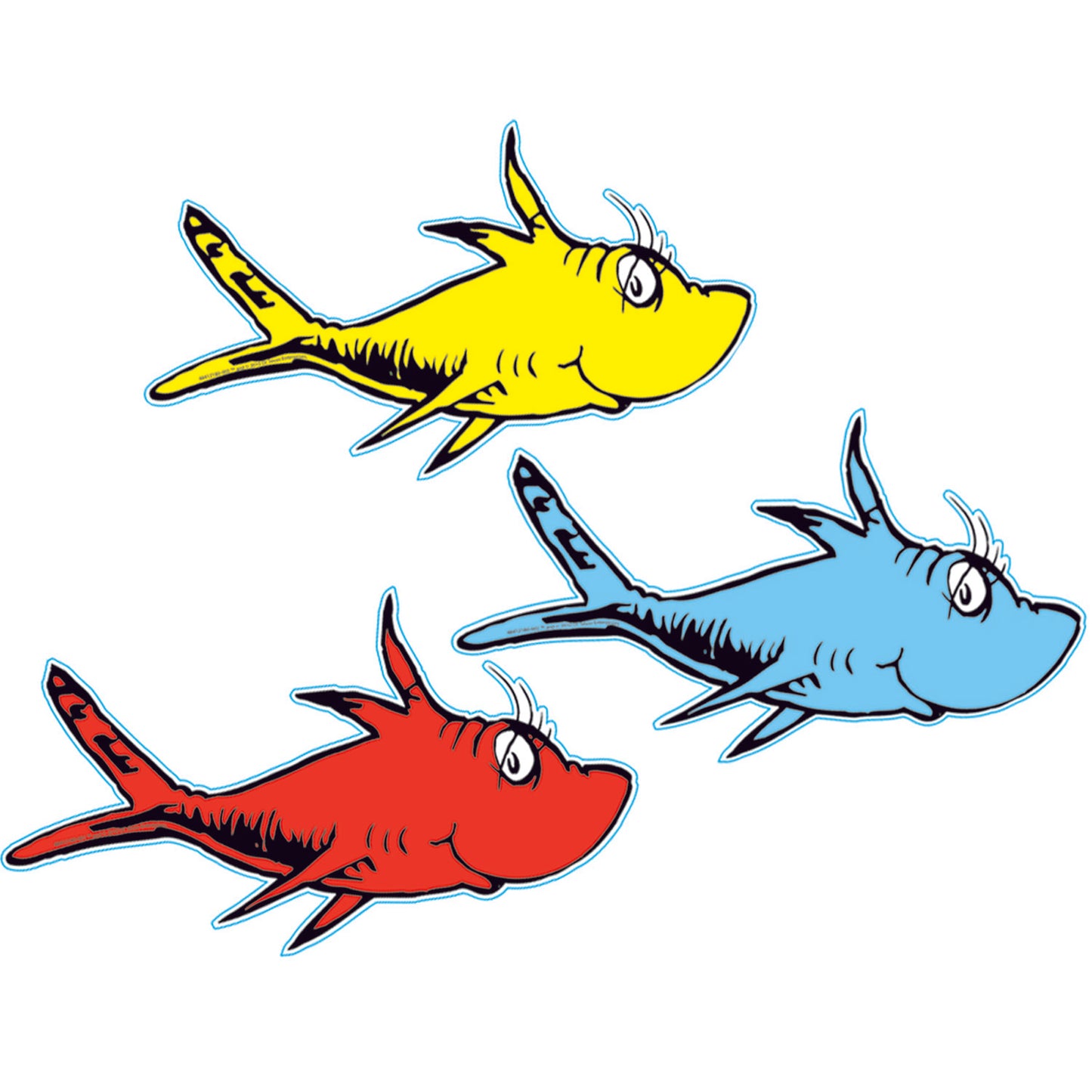 Dr. Seuss™ One Fish, Two Fish Assorted Paper Cut Outs, Pack of 36