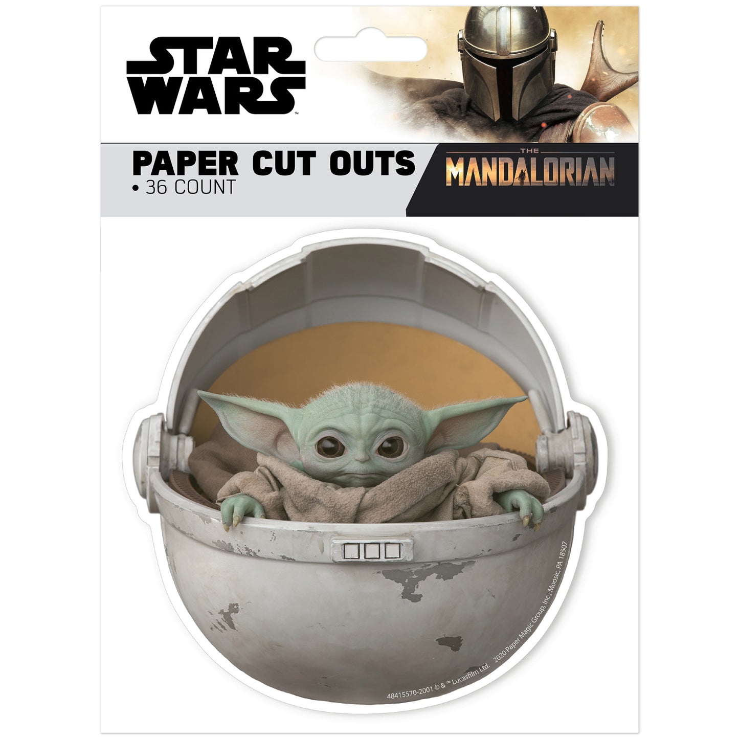 Star Wars™ The Mandalorian Paper Cut Outs, Pack of 36