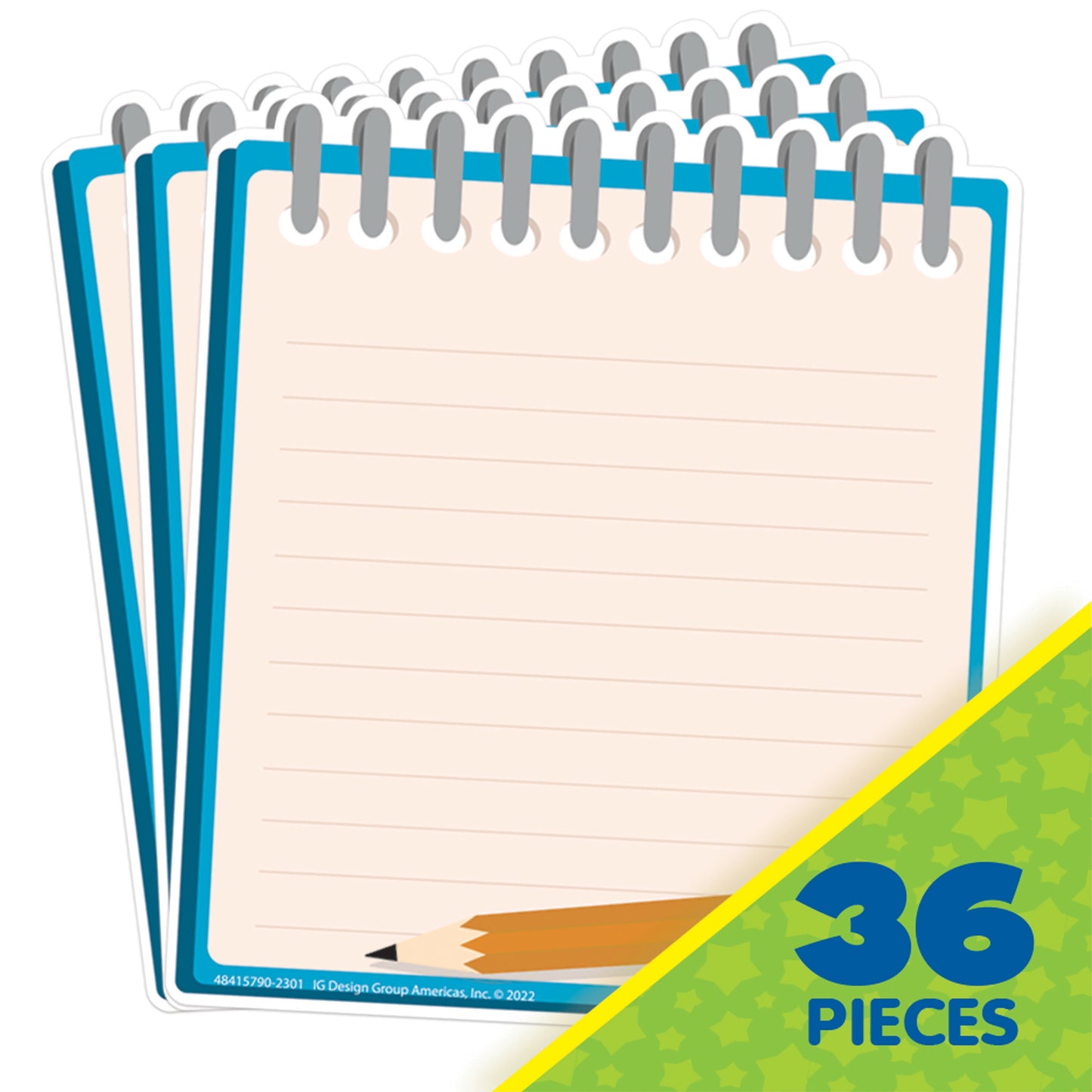 Notebook Paper Cut-Outs, Pack of 36
