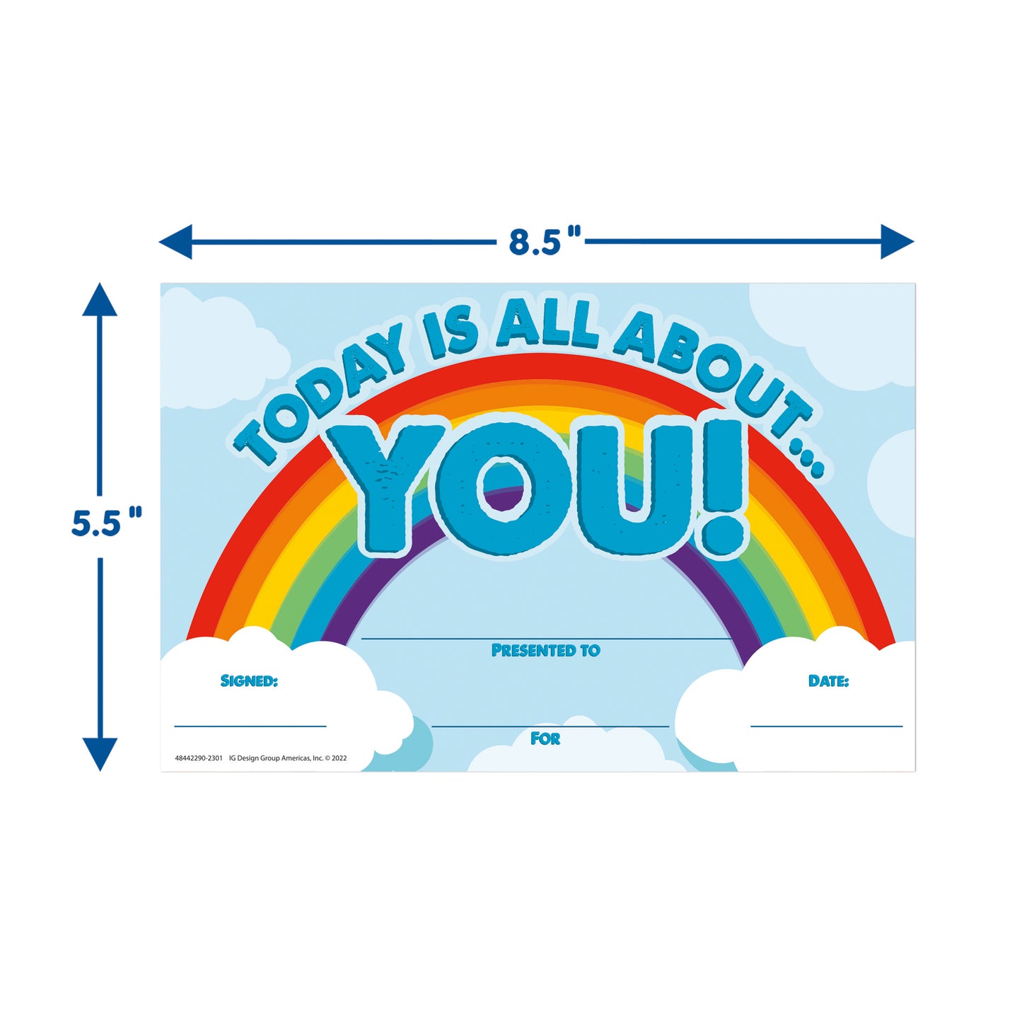 Today Is All About You Recognition Award, Pack of 36
