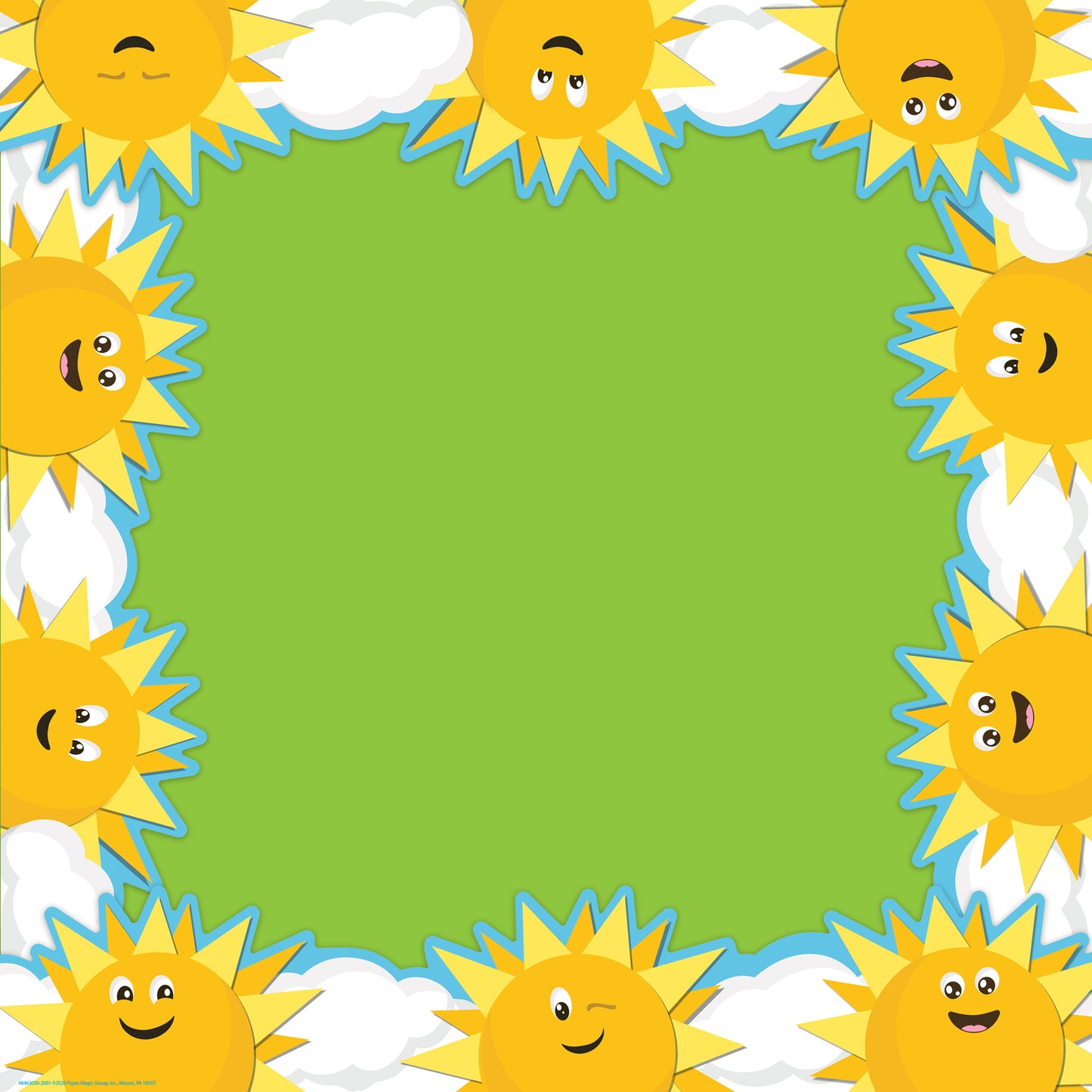 Growth Mindset Sun & Clouds Deco Trim® Extra Wide Die-Cut, 37 Feet