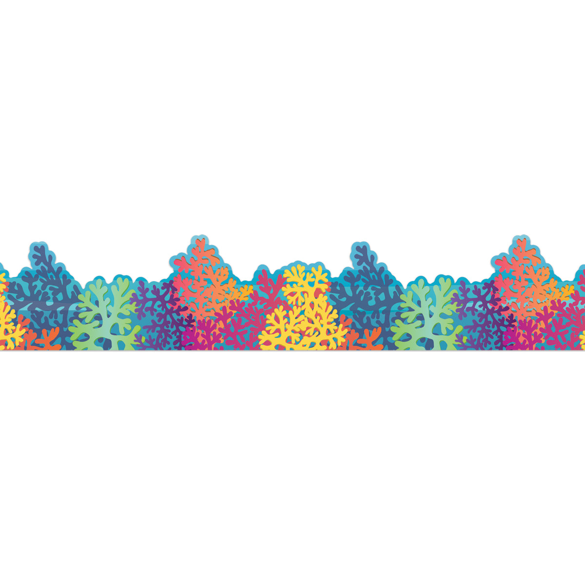 Colorful Coral Reef Trim Seas The Day Extra Wide