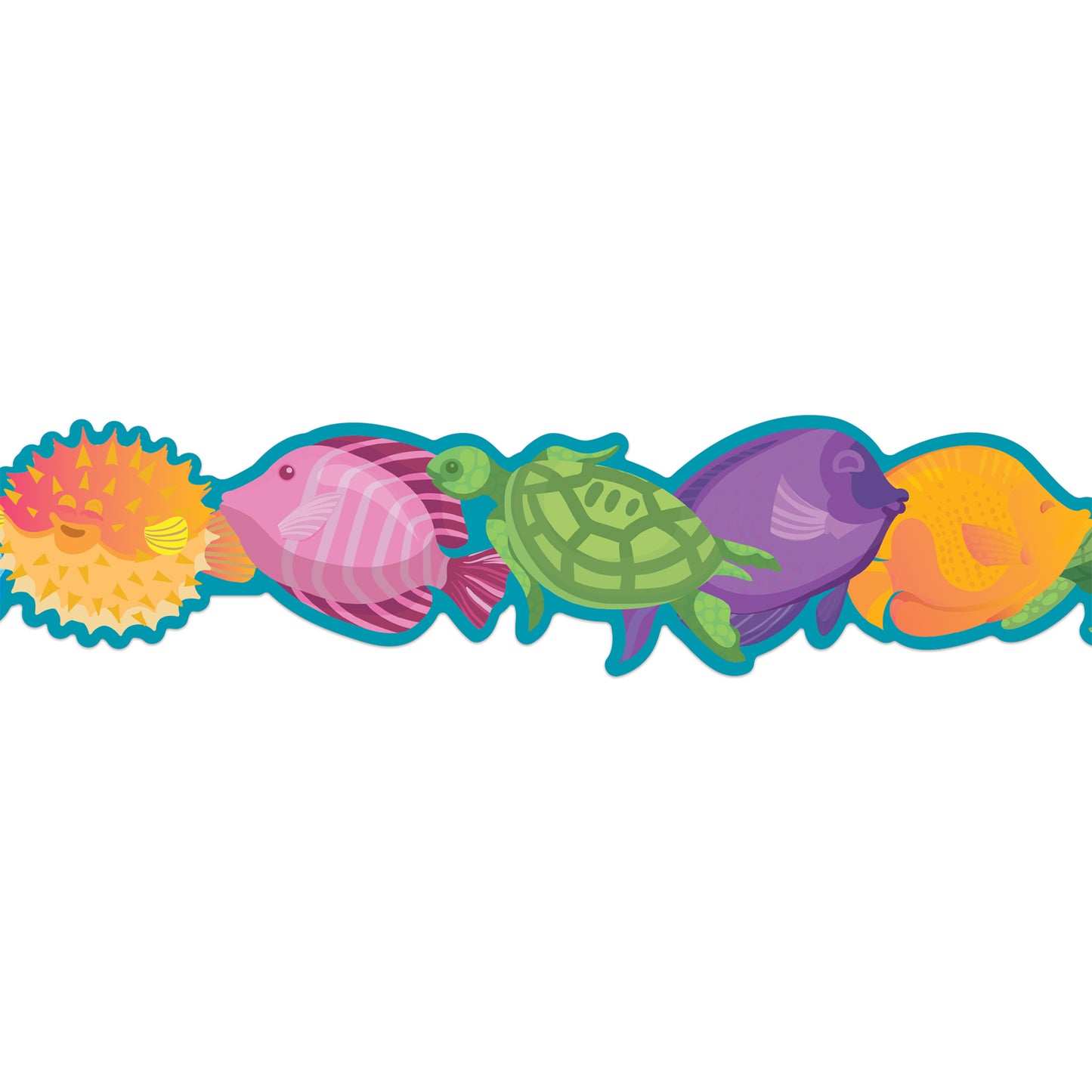 Seas The Day Marine Life Deco Trim Extra Wide Die-cut