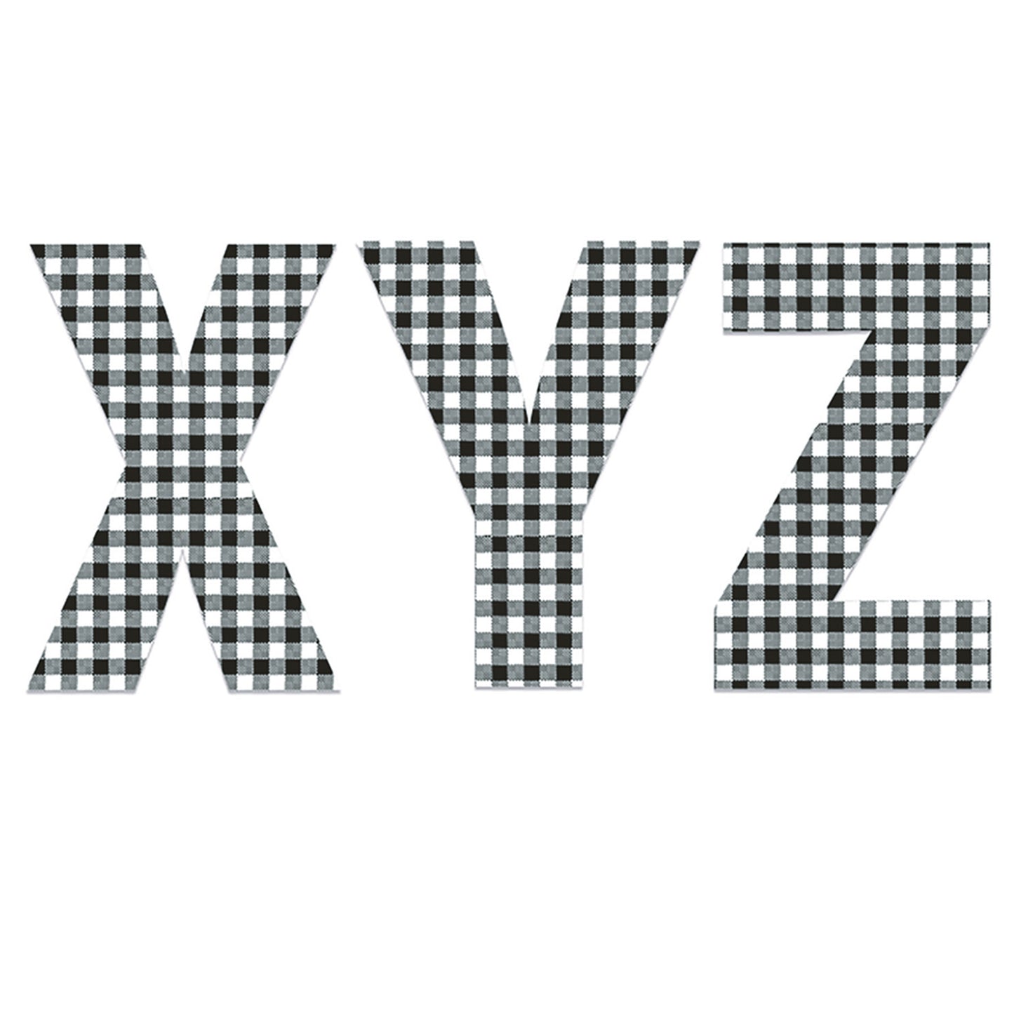 Gingham Jumbo 7in Deco Letters