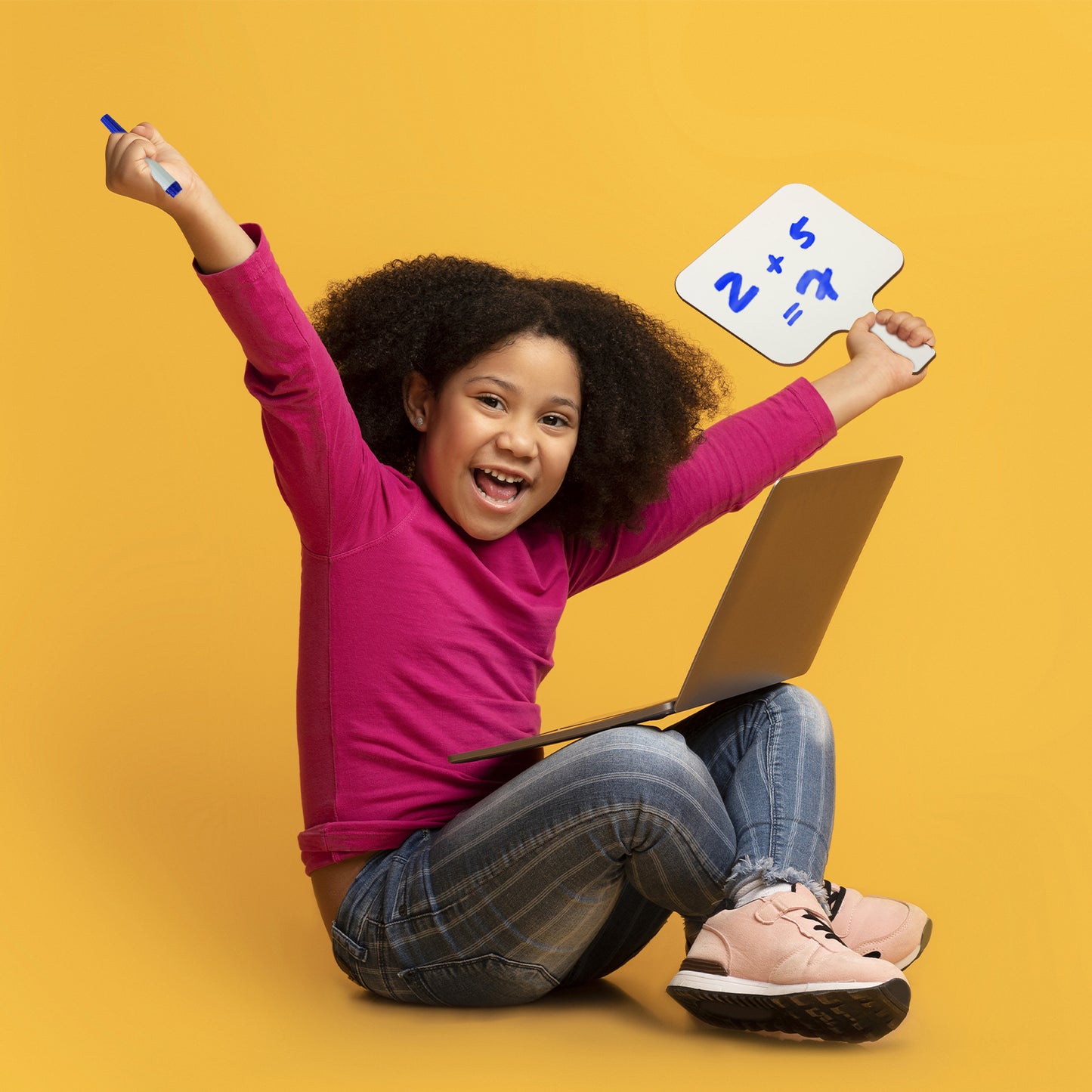 Single-Sided Rectangular Dry Erase Answer Paddle, 8" x 9.75", Single