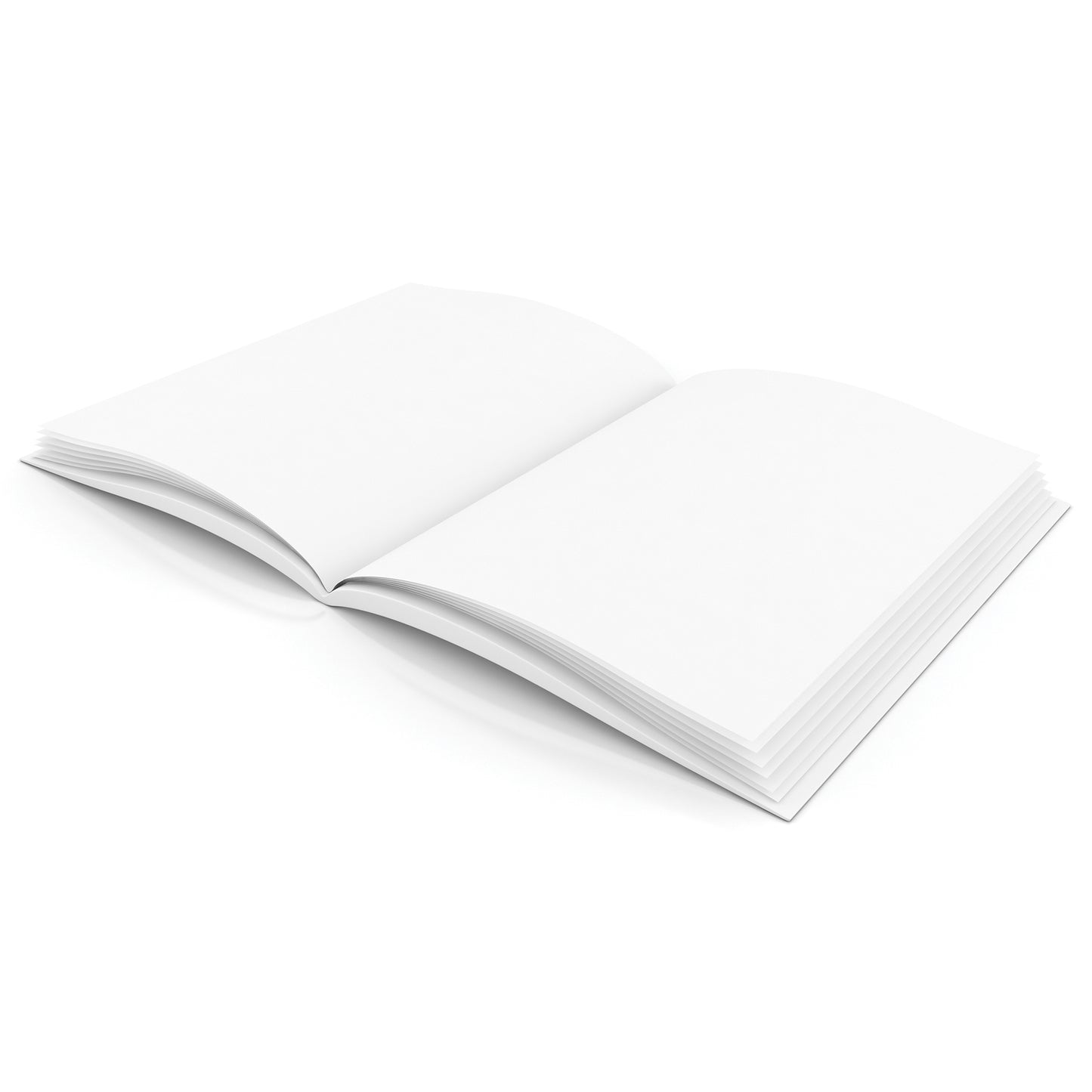 Hardcover Blank Book, White, 28 pages (14 sheets), 6"W x 8"H