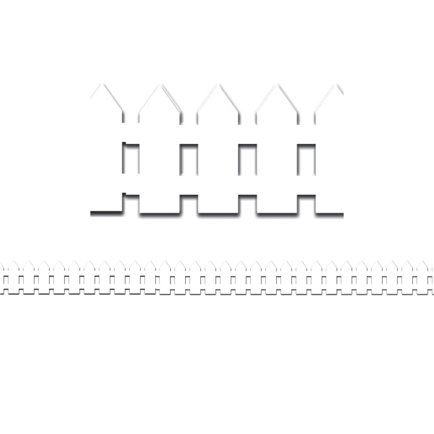 White Fence Border, 12 Strips/36 Feet