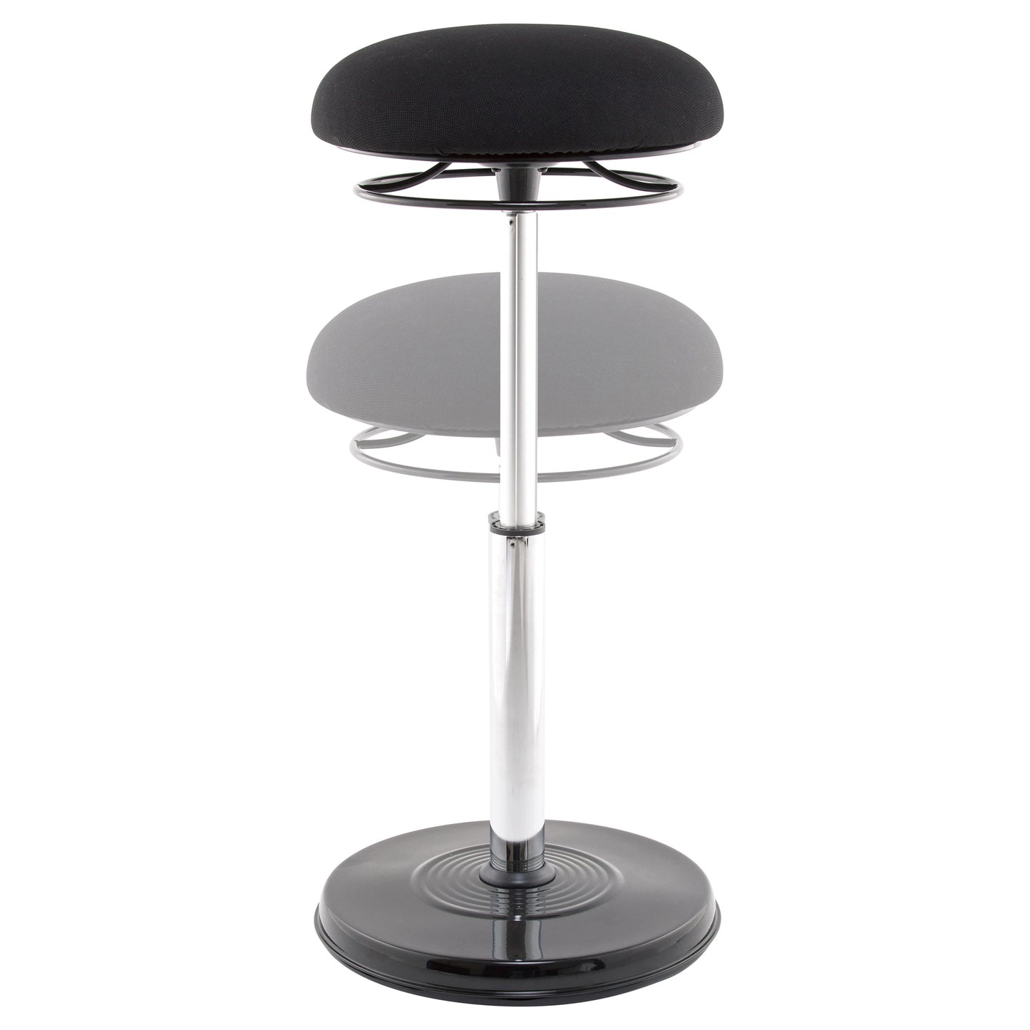 Office PLUS Sit-Stand Adjustable Chair 21.5-32", Black