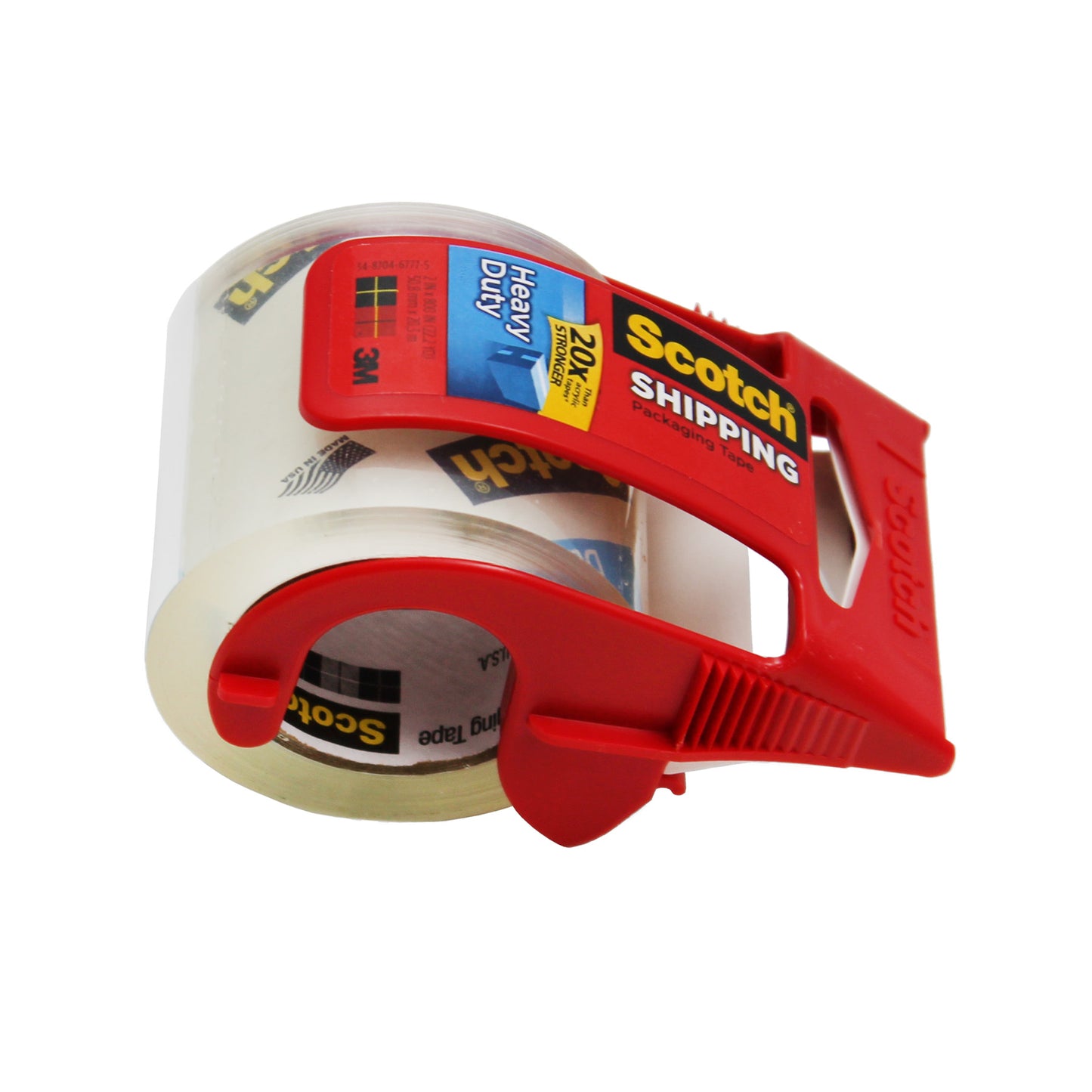 Heavy Duty Shipping Packaging Tape with Dispenser, 2" x 800", 6 Rolls