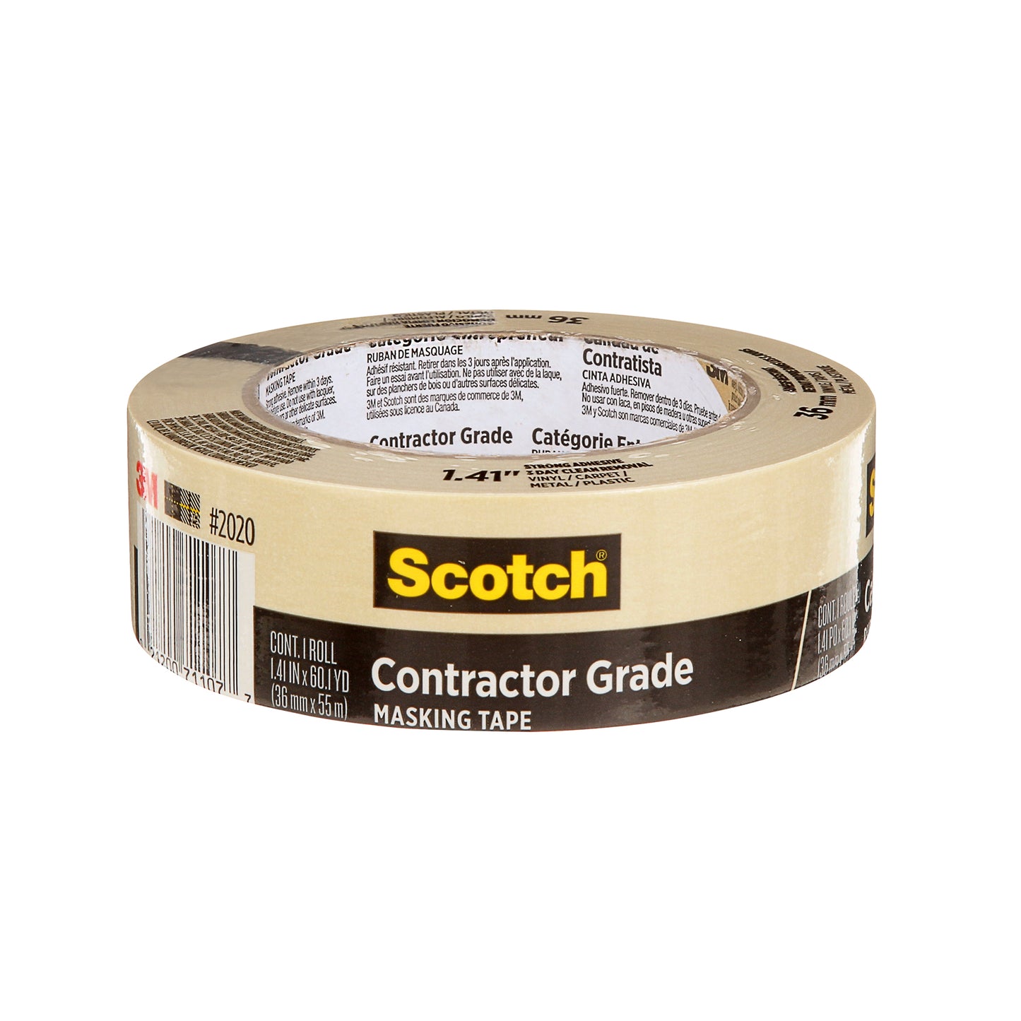 1 Roll Masking Tape 36mm Contractor Grade