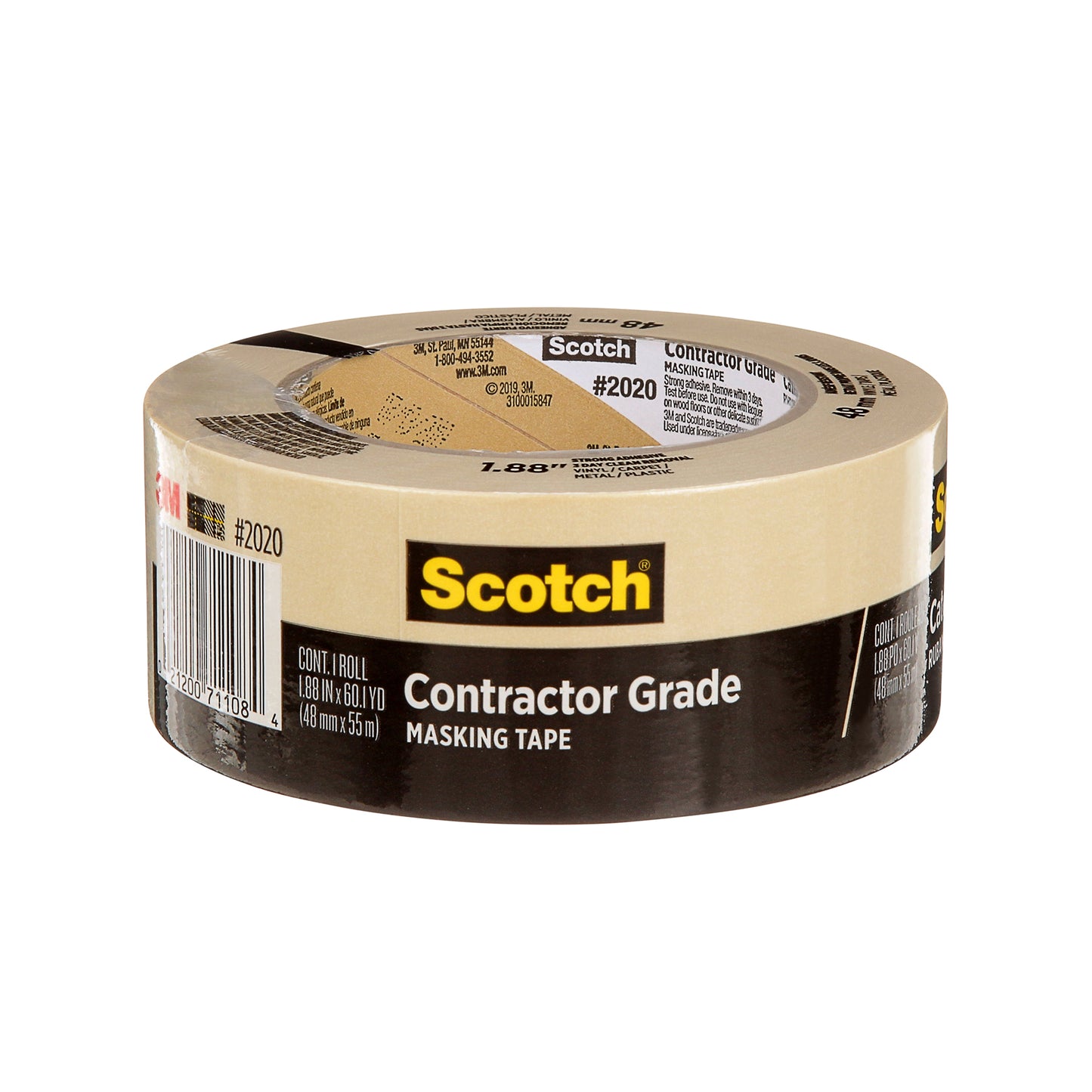 1 Roll Masking Tape 48mm Contractor Grade