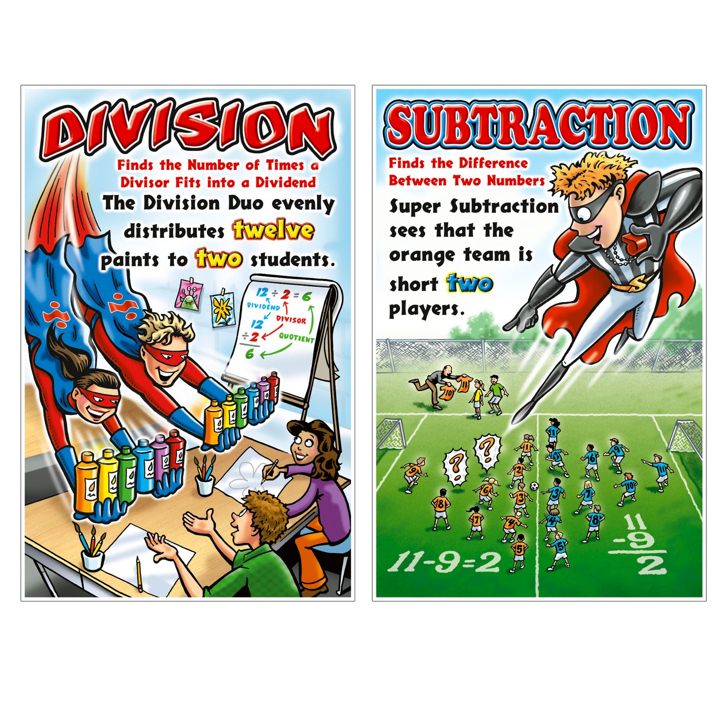 Math Superheroes Bulletin Board Set