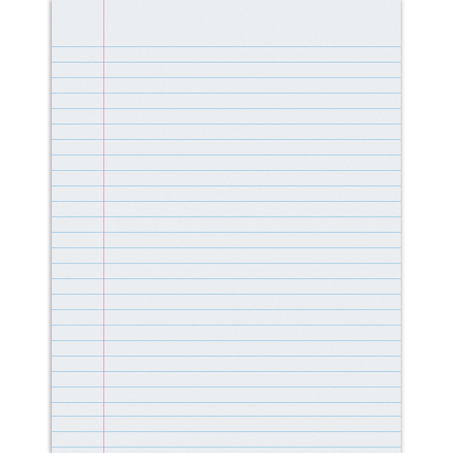 Composition Paper, White, Red Margin, 3/8" Ruled, 8-1/2" x 11", 500 Sheets