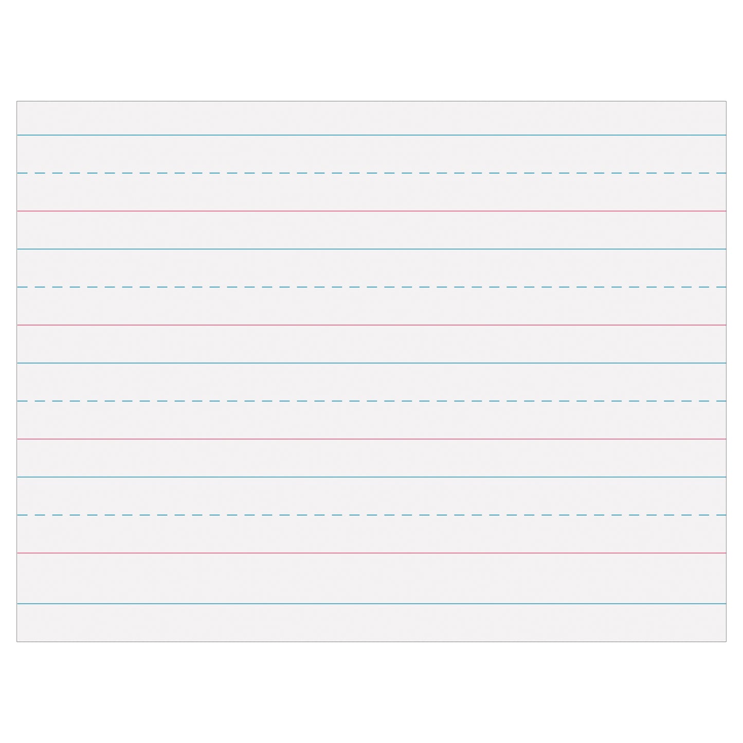 Multi-Program Handwriting Paper, 1-1/8" Ruled (Long Way), White, 10-1/2" x 8", 500 Sheets