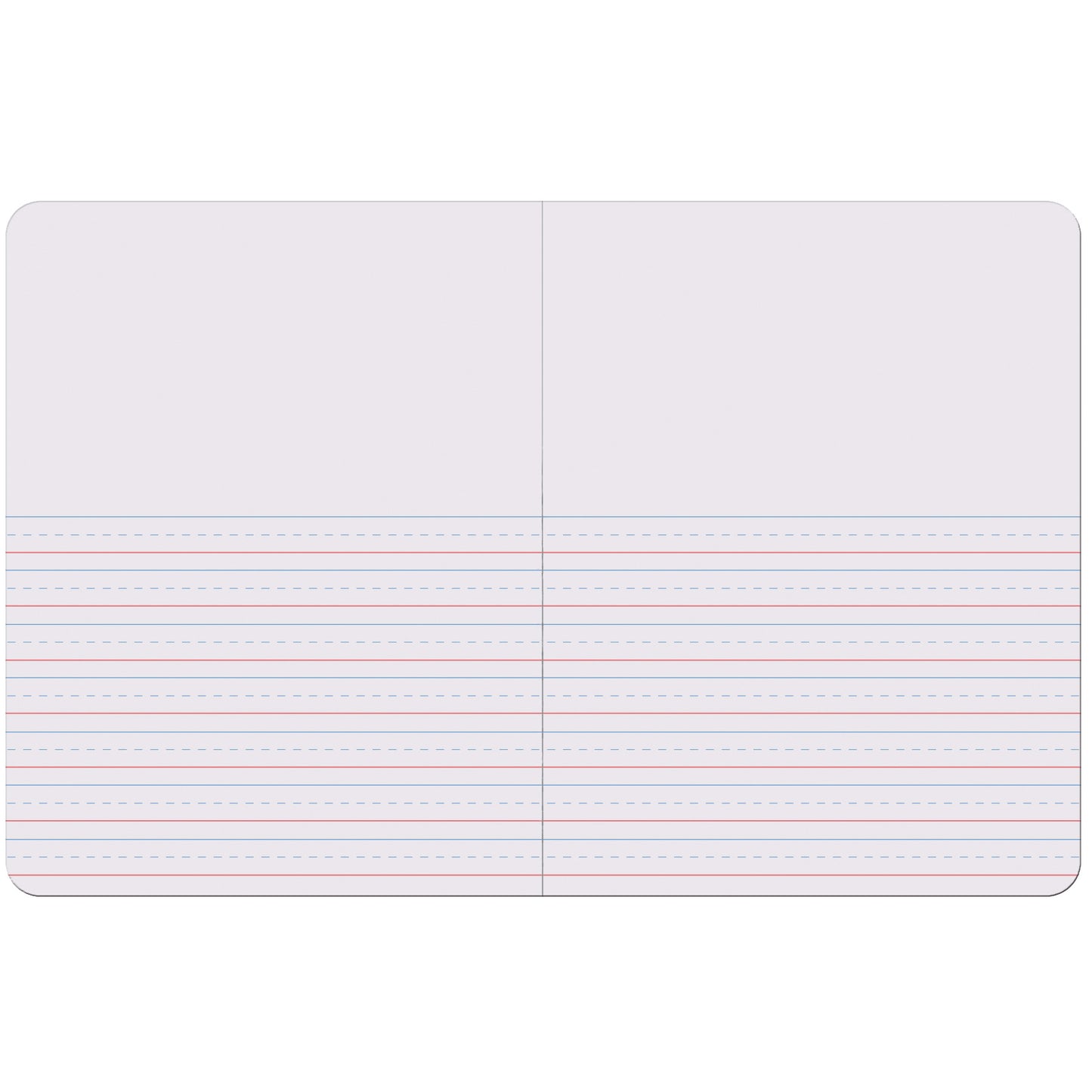 Primary Composition Book, Book Bound, D'Nealian Grades/Zaner-Bloser, 1/2" x 1/4" x 1/4" Picture Story Ruled, 9-3/4" x 7-1/2", 100 Sheets