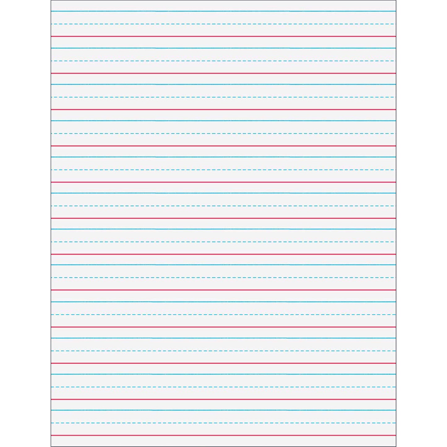 Multi-Sensory Raised Ruled Tablet, Tape-Bound Tablet, 1/2" x 1/4" x 1/4" Ruled Short, 8-1/2" x 11", 40 Sheets