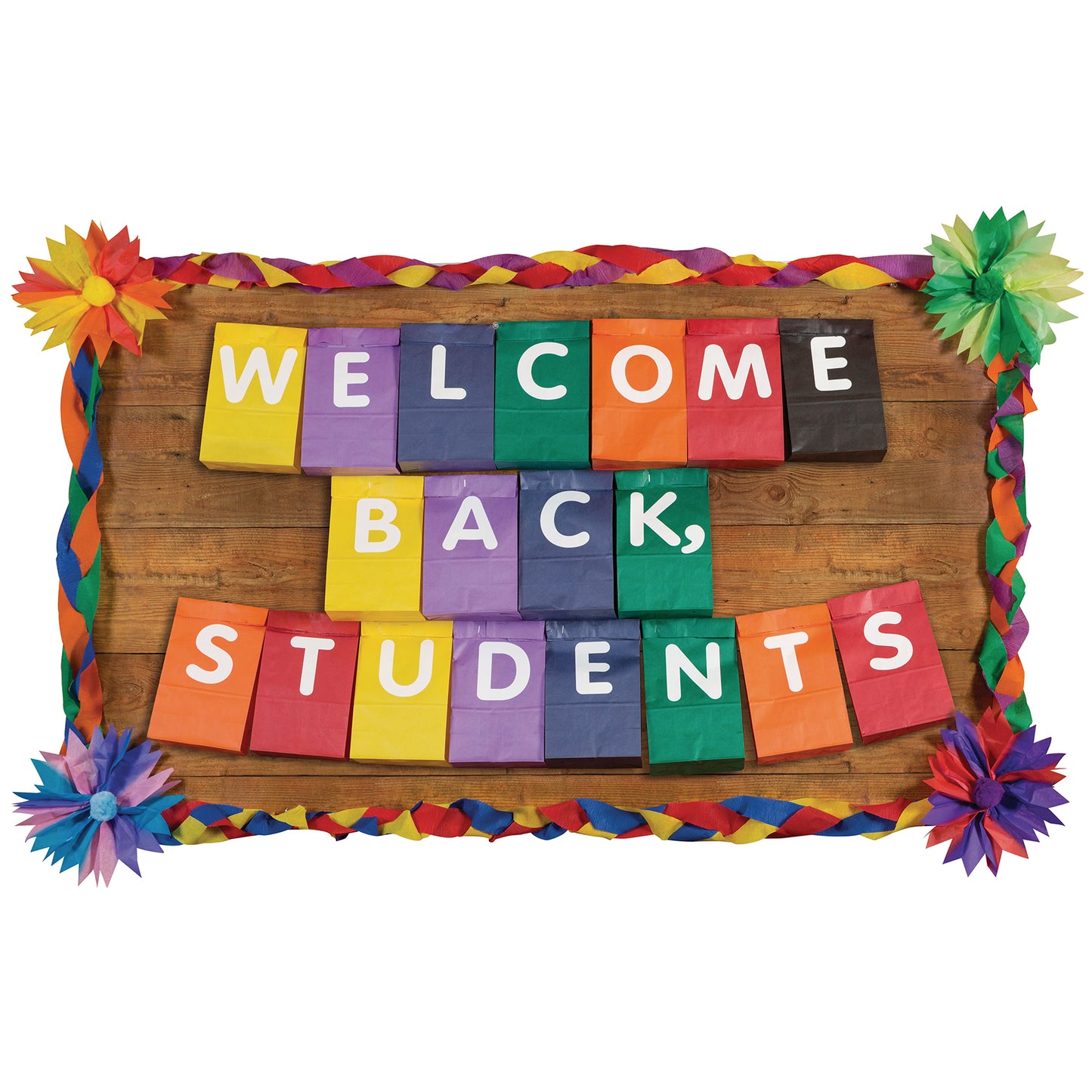 Kraft Bag, Assorted Bright Colors, 6" x 3-5/8" x 11", 28 Bags